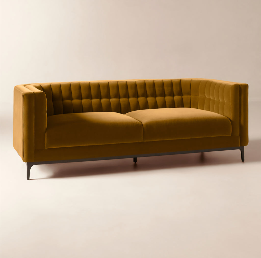 THE ONE × Ambroise — Light Taupe Velvet Sofa
