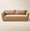 THE ONE × Emile — Camel Velvet Ruched  Sofa