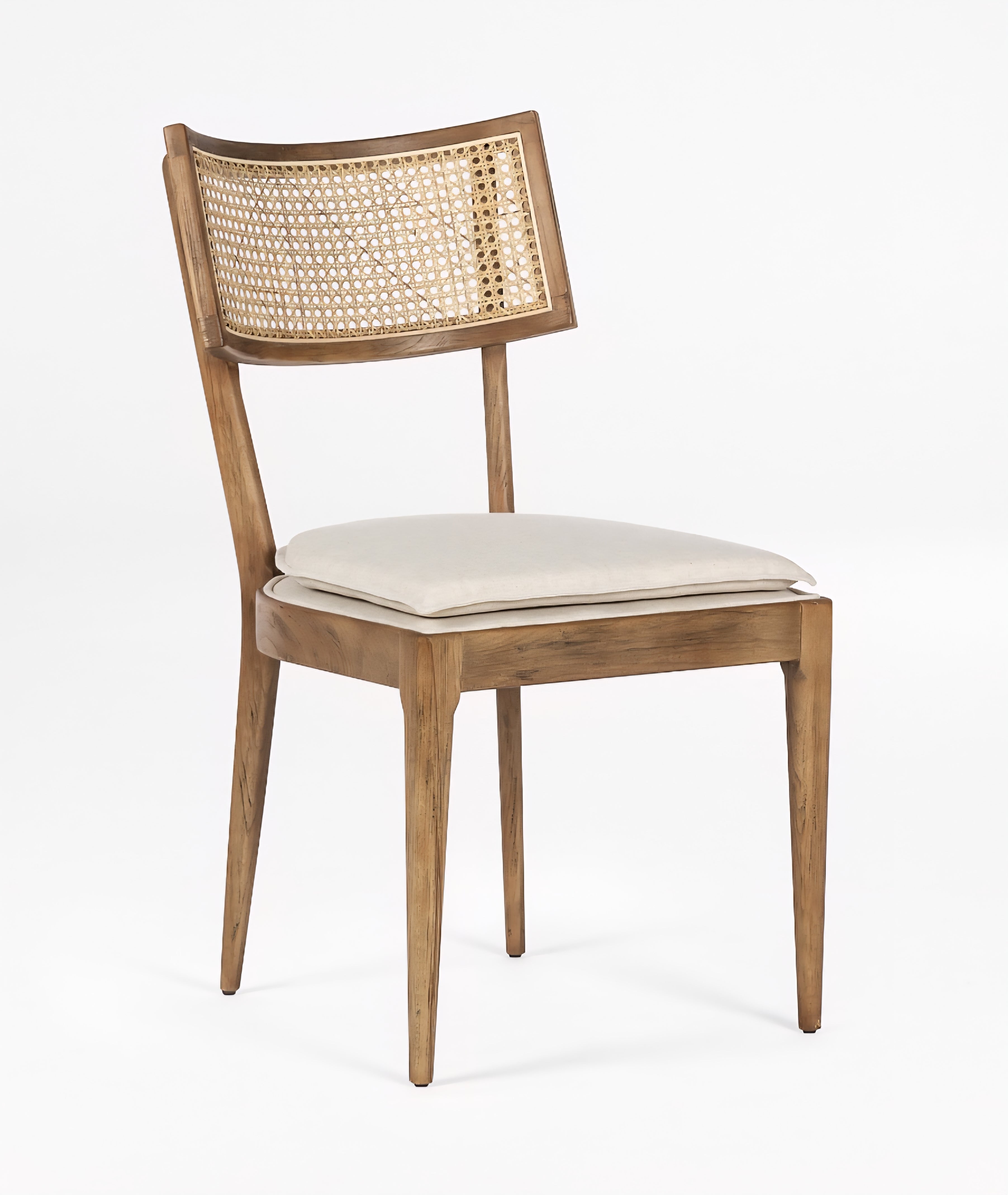 THE ONE × Libby — Light Brown Wood + Natural Cane Dining Chair