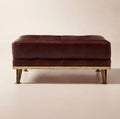 THE ONE × Itero — Burgundy Leather Ottoman