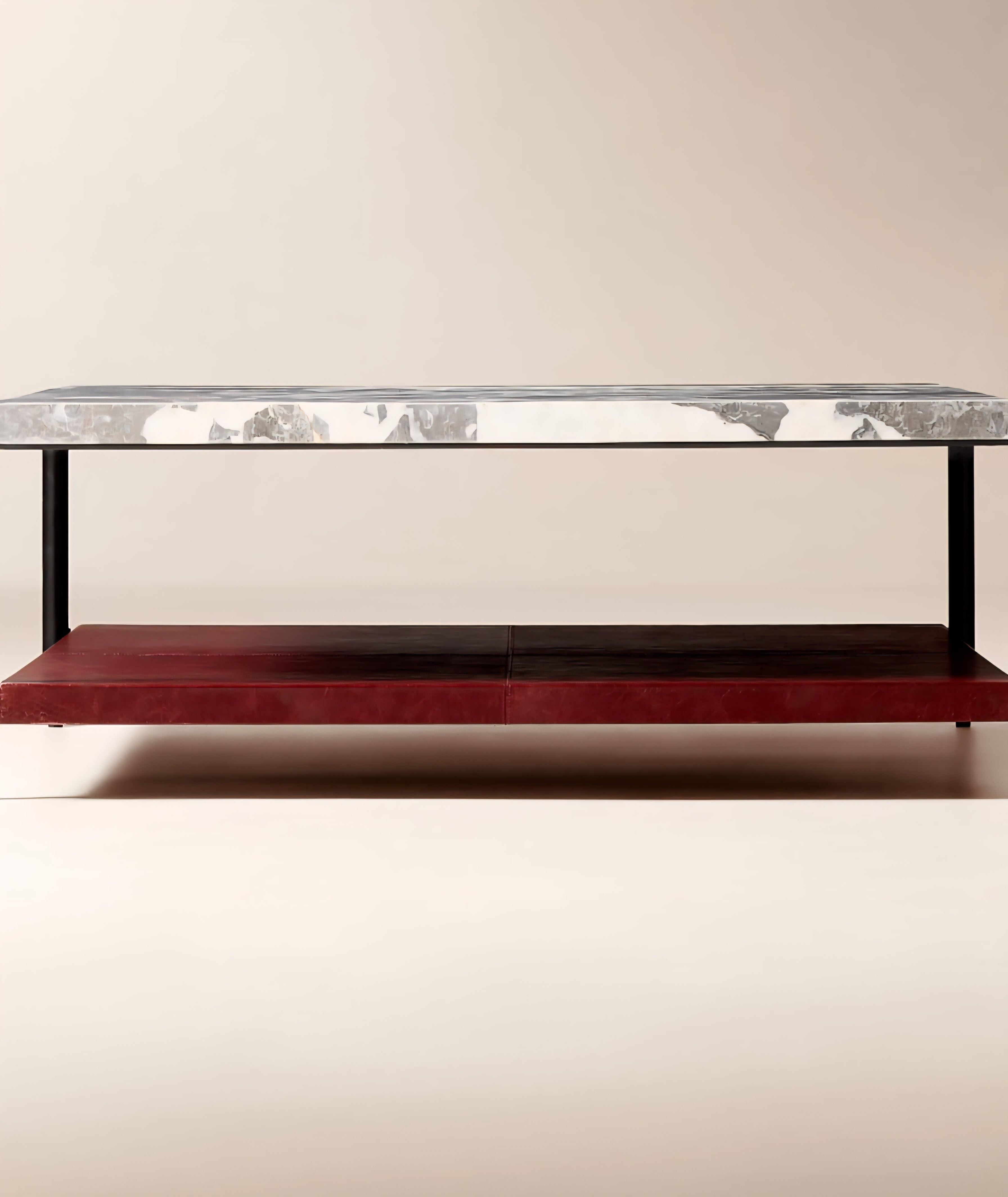 THE ONE × Verum — Interchangeable Leather + Marble Coffee Table