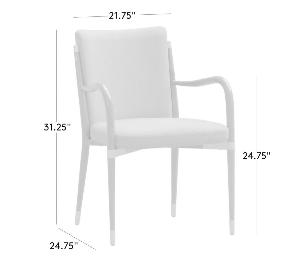 THE ONE × Norrie — Smoked Amber Velvet Dining Armchair