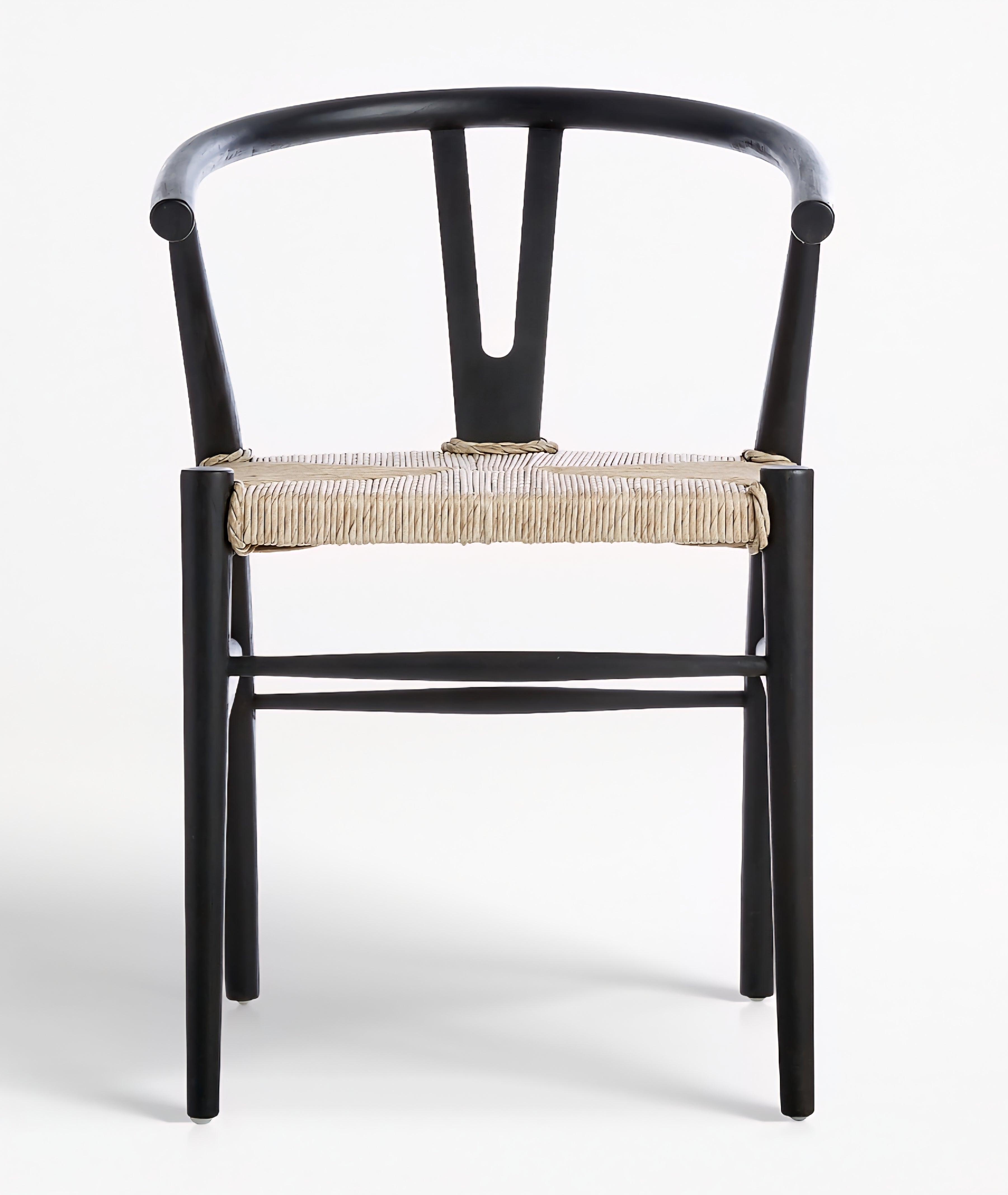 THE ONE × Crescent — Black Wood Wishbone Dining Chair