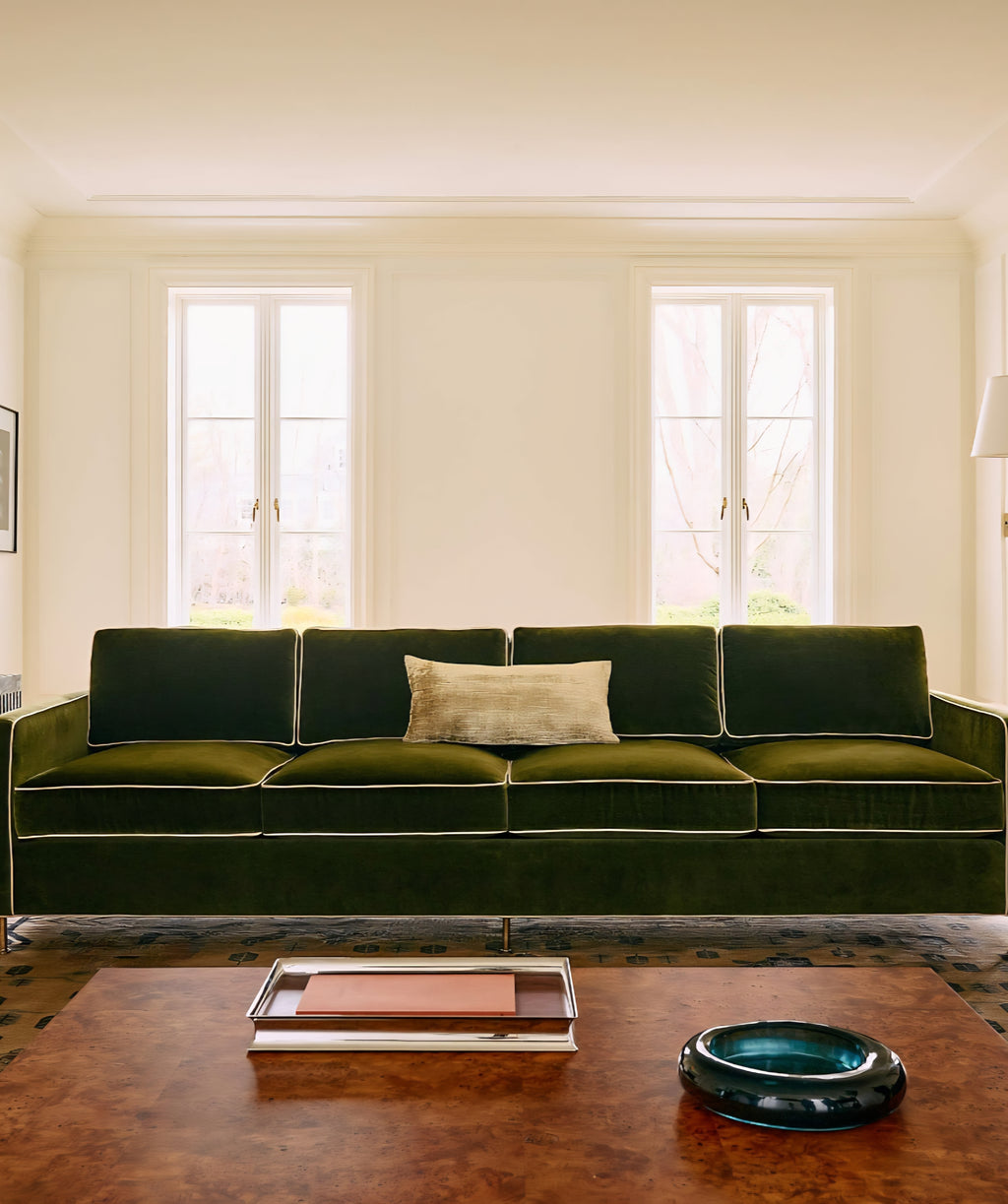 THE ONE × Brett — Jade Green Velvet Sofa