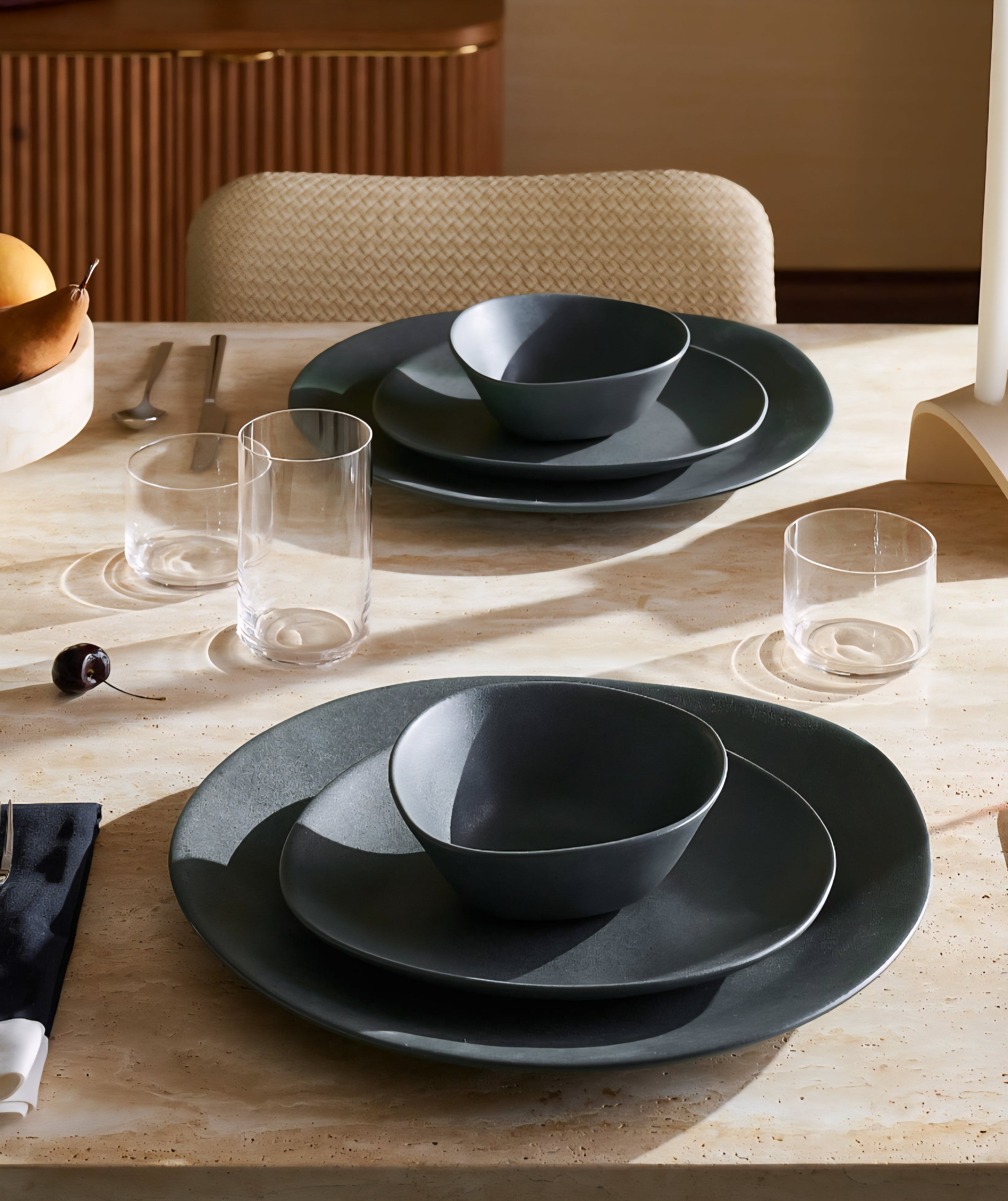 THE ONE × Selene — Ivory Stoneware Soup & Pasta Bowls