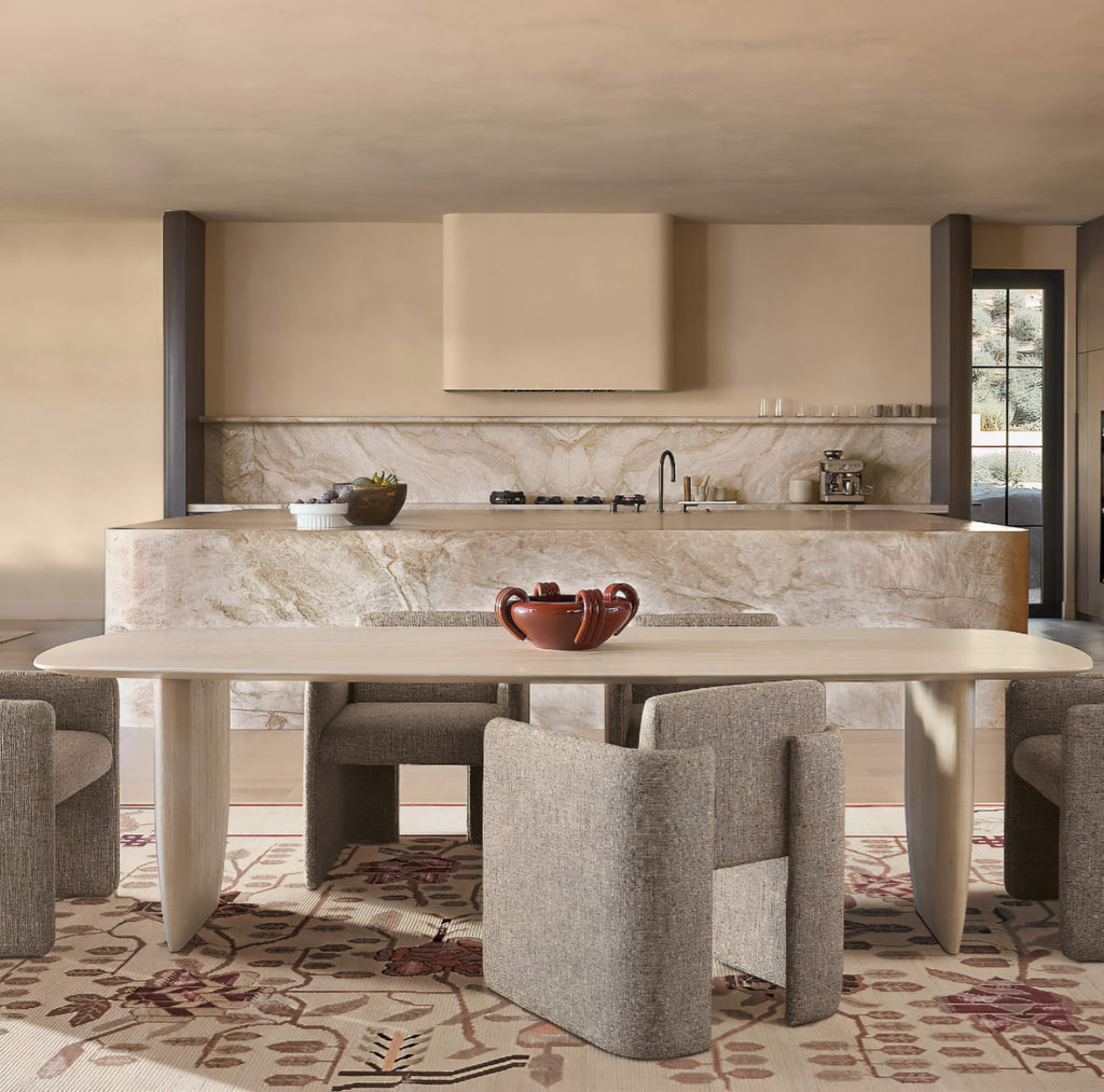 THE ONE × Fiora — Hand-Knotted Distressed Warm White New Zealand Wool Area Rug