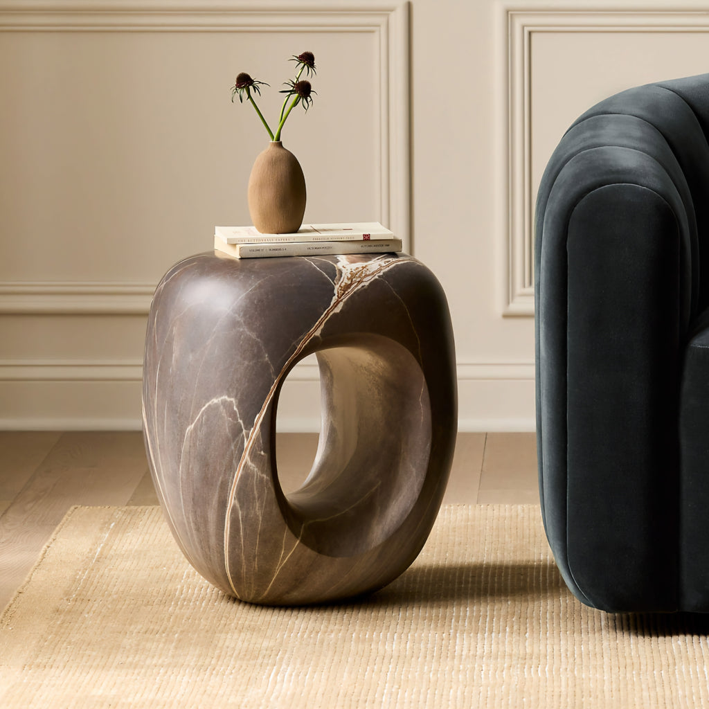 THE ONE × Koa — Marbled Resin Side Table