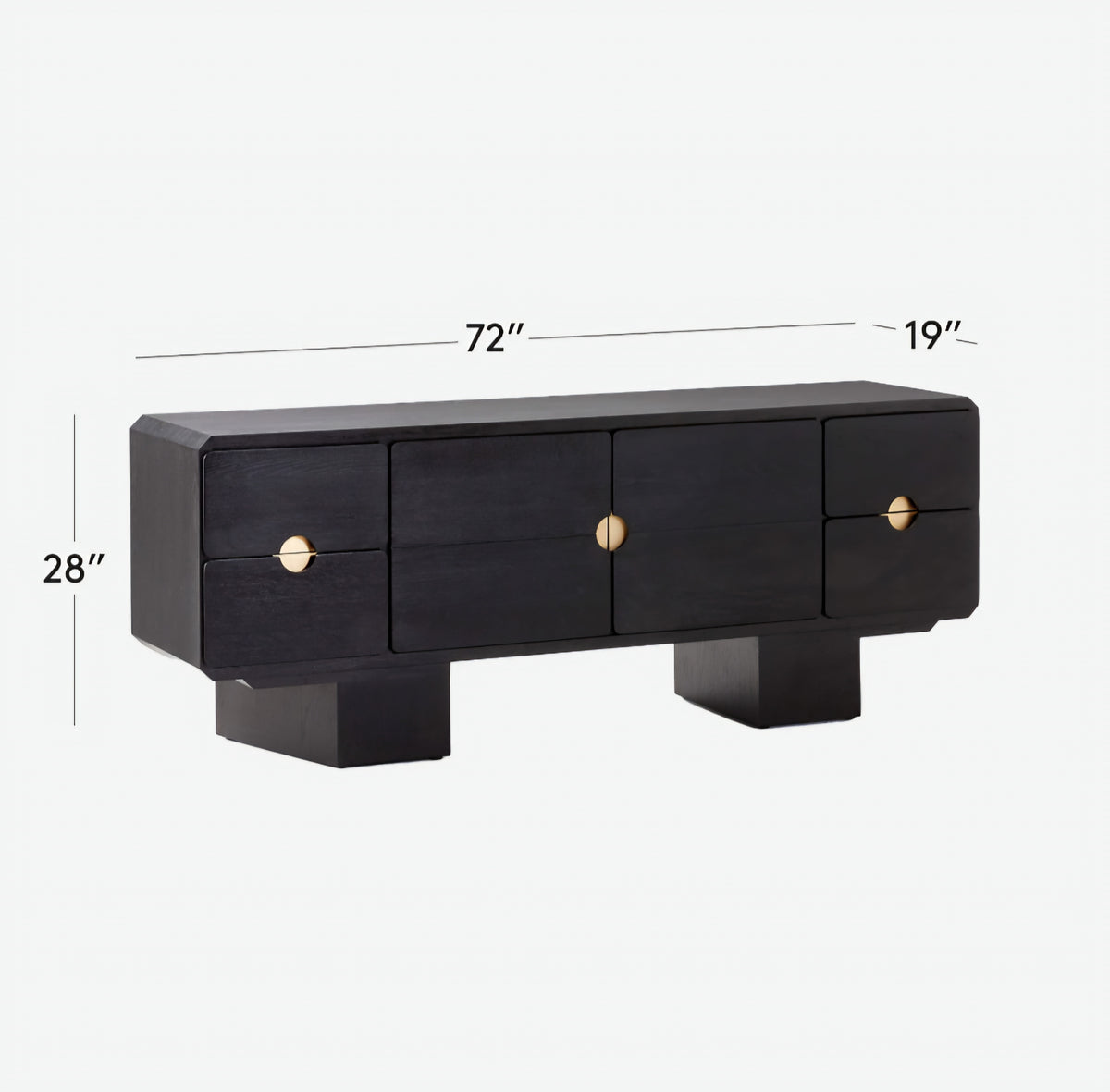 THE ONE × Bishop — Black Ebonized Oak Wood Credenza