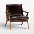 THE ONE × Cavett — Wood and Leather Accent Chair