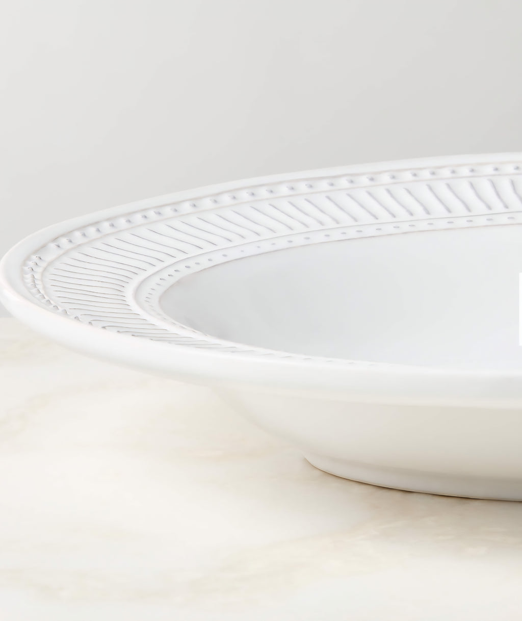 THE ONE × Iliana — White Stoneware Oval Serving Platter