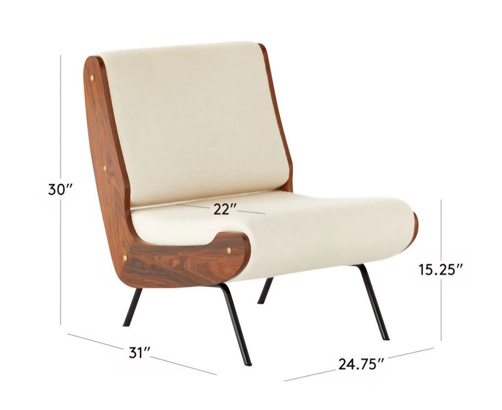 THE ONE × Meda — Ivory Wool Lounge Chair