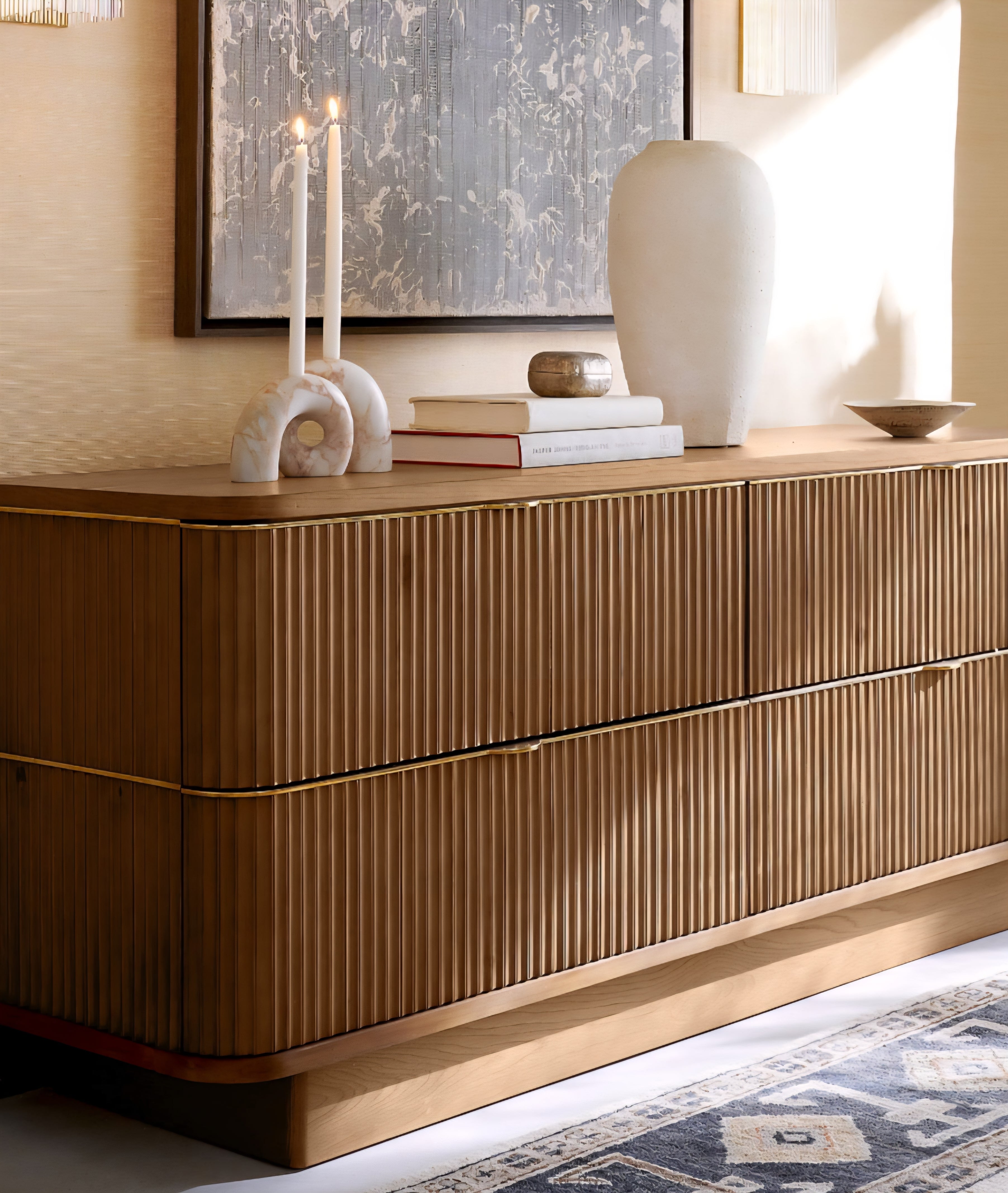 THE ONE × Davison — Fluted Oak 4-Drawer Dresser