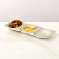 THE ONE × Drift — Rectangular Ivory 3‑Section Divided Serving Platter
