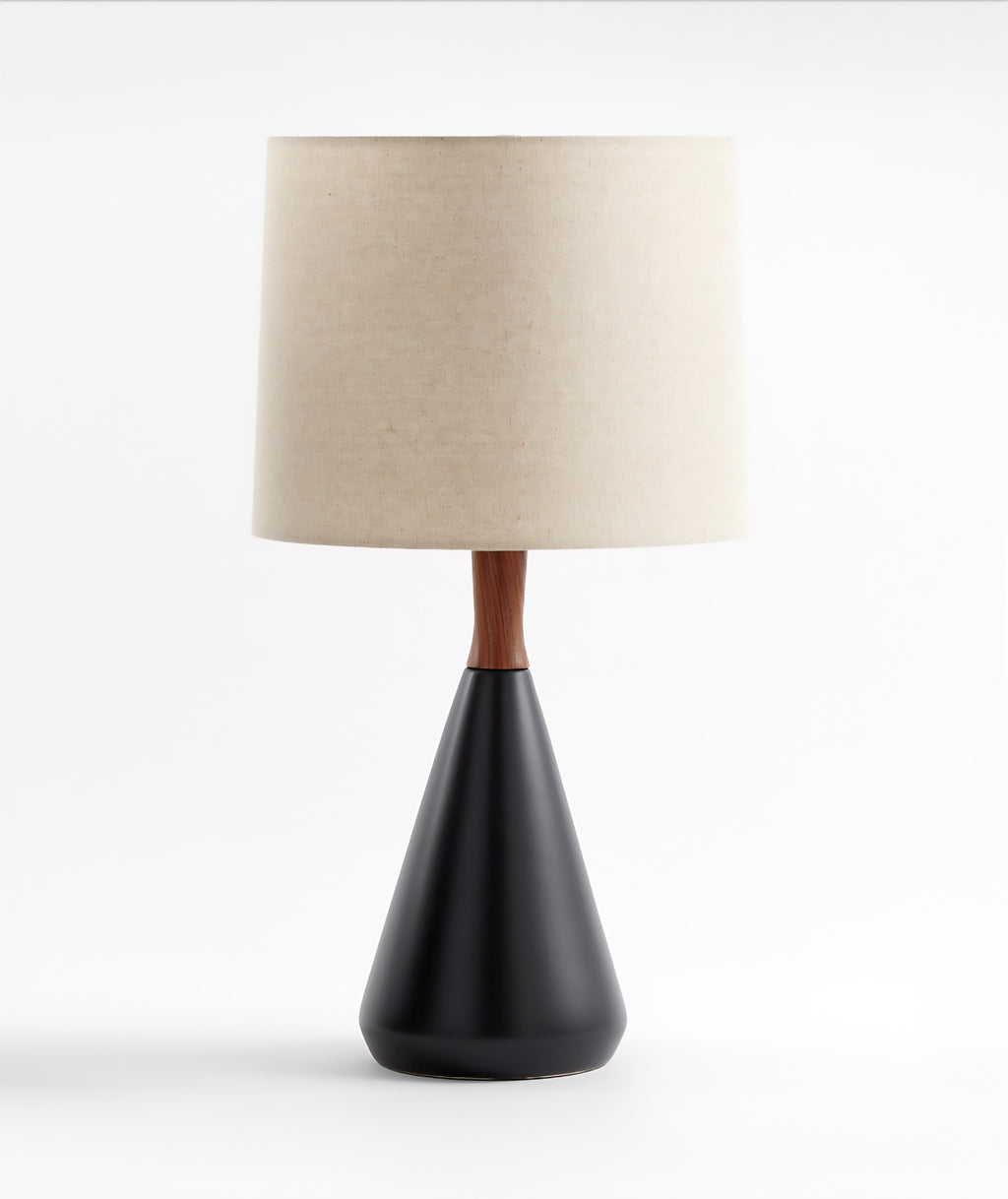 THE ONE × Weston — Black Mid‑Century Modern Table Lamp (27")