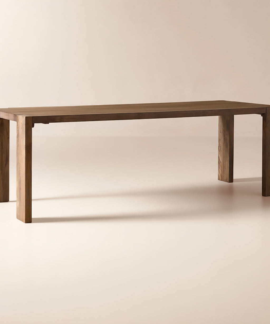 THE ONE × Blox — Rectangular Brown Wood Dining Table