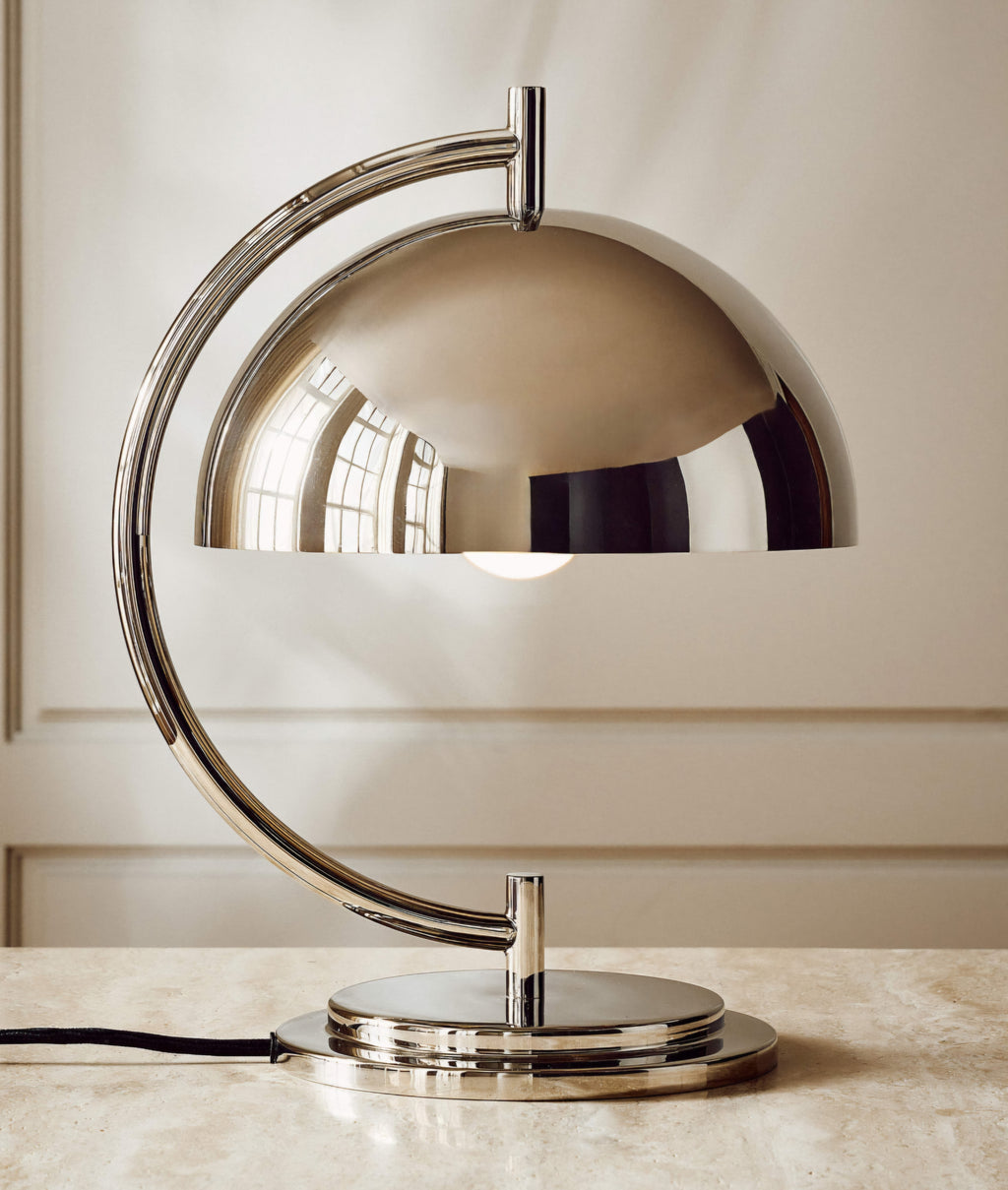 THE ONE × Melani — Polished Nickel Dome Table Lamp
