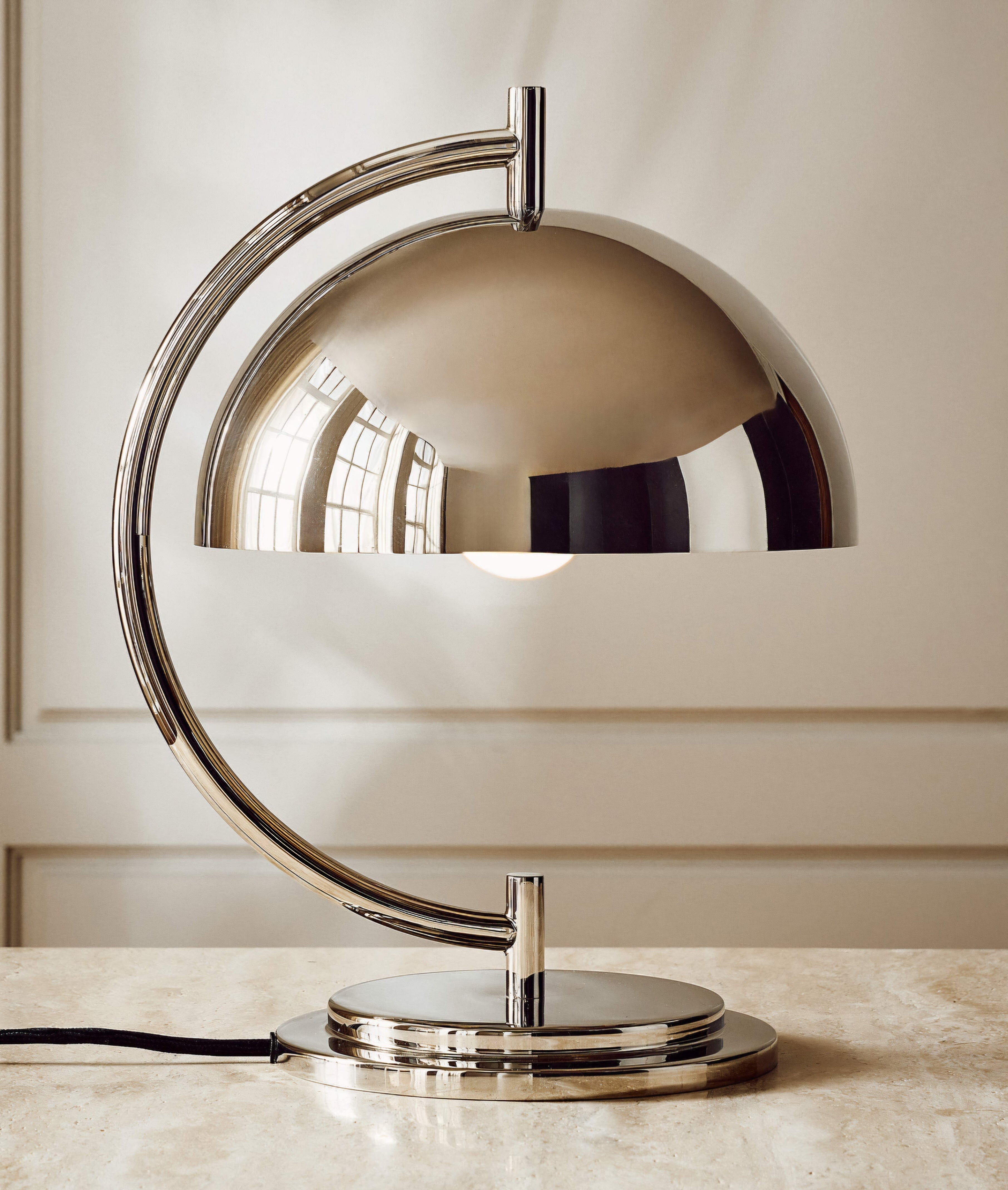 THE ONE × Melani — Polished Nickel Dome Table Lamp