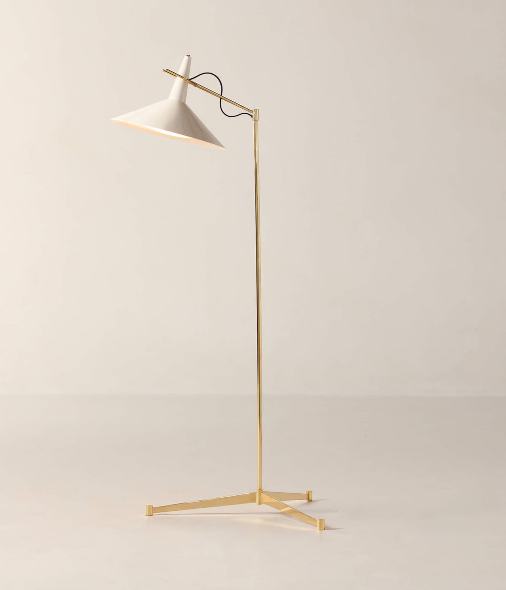 THE ONE × Exposior — Unlacquered Brass Task Floor Lamp Model E11