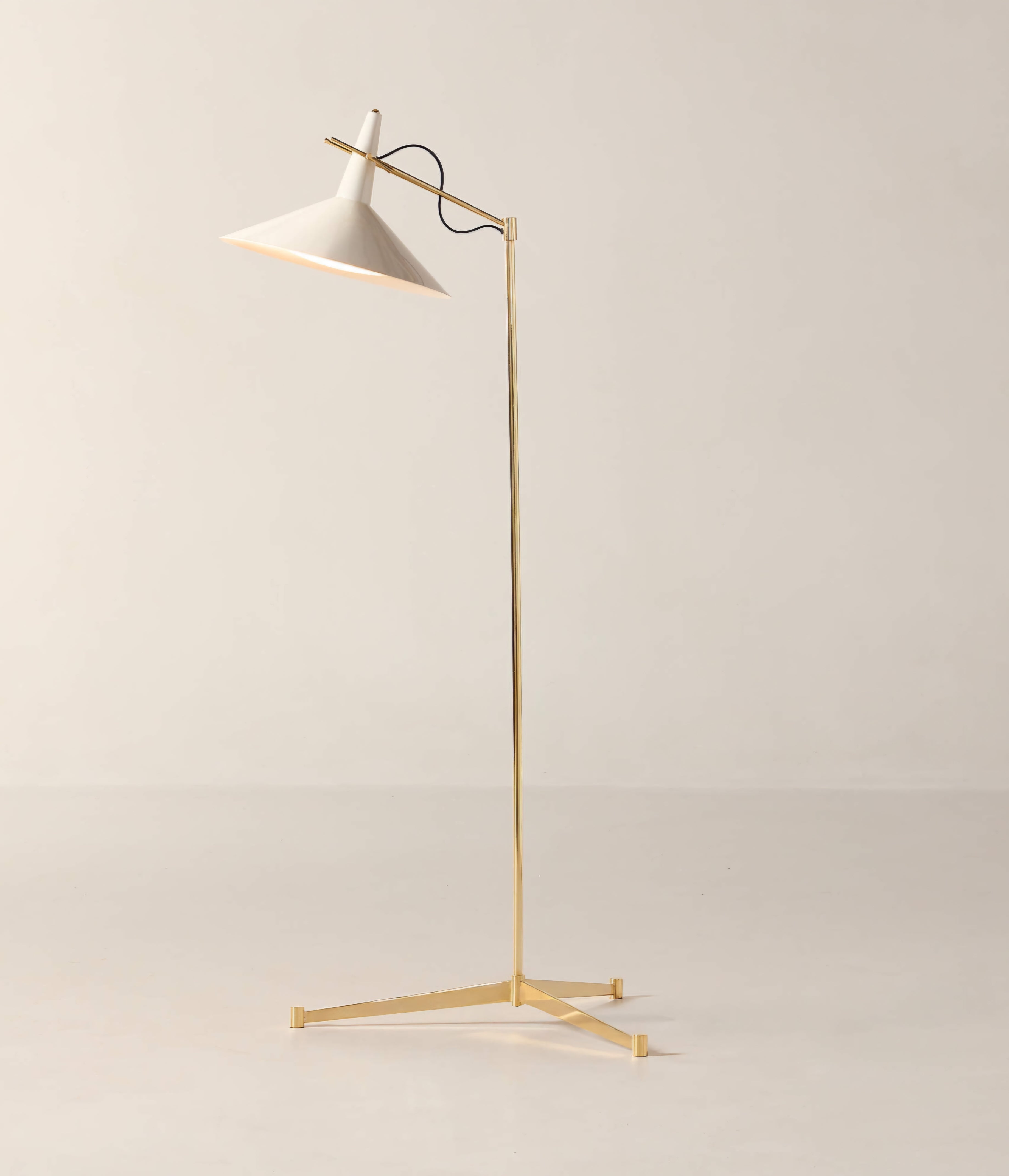 THE ONE × Exposior — Unlacquered Brass Task Floor Lamp Model E11