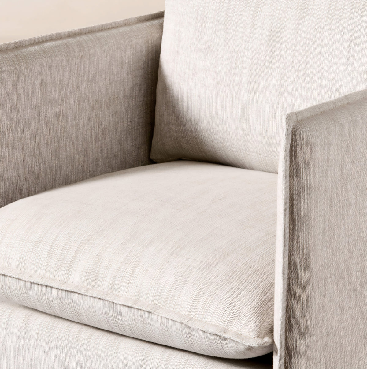 THE ONE × Corroy — Natural Linen Swivel Chair