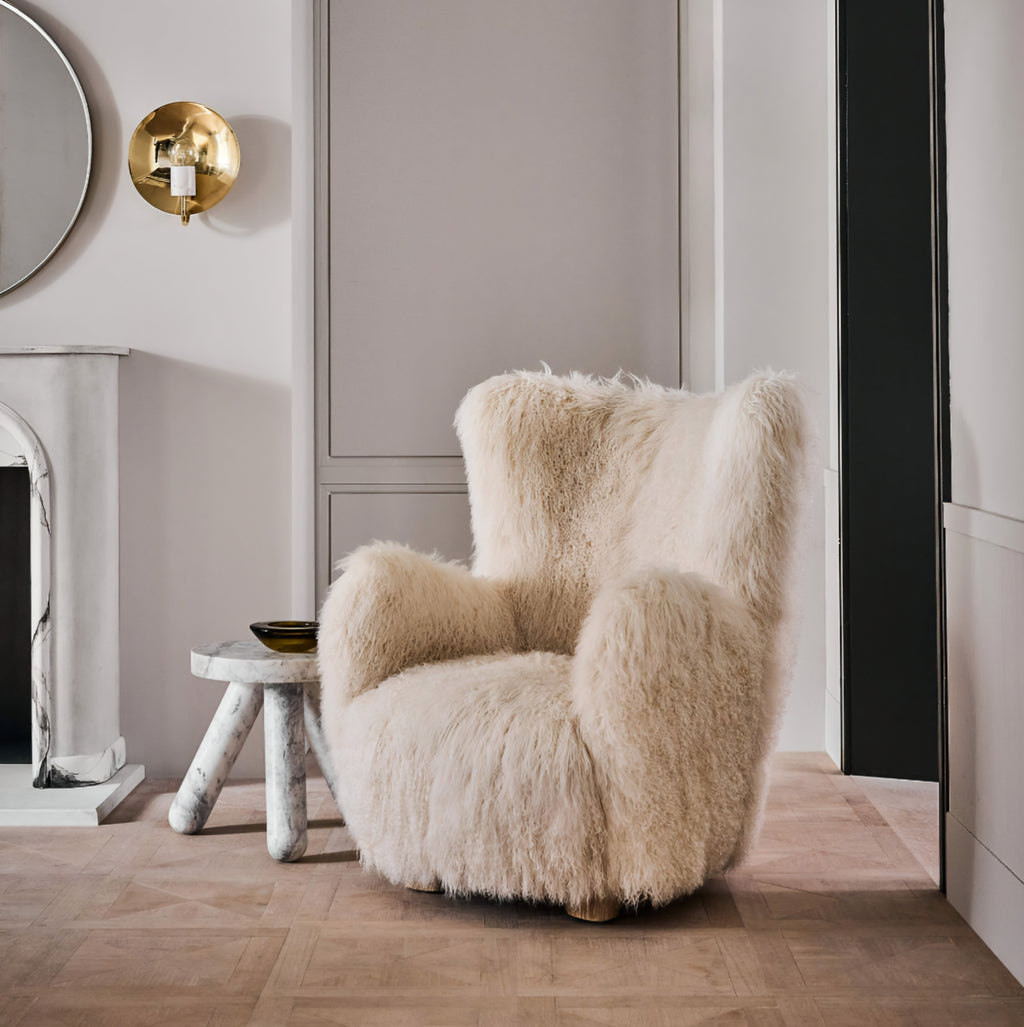 THE ONE × Mongolian Sheepskin Accent Chair