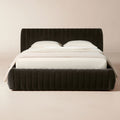 THE ONE × Wolcott — Channeled Mink Velvet Queen Bed