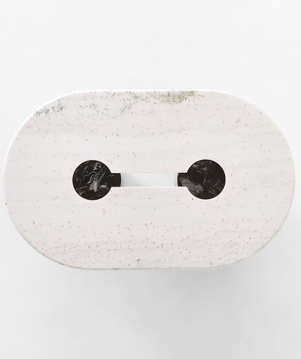 THE ONE × Liguria — Oval Marble Coffee Table