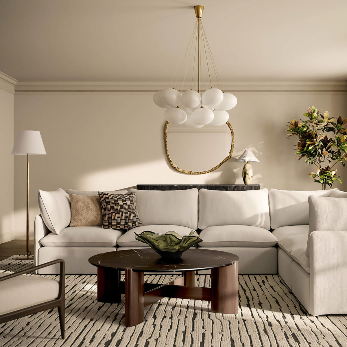 THE ONE × Corvina — Unlacquered Polished Brass Chandelier