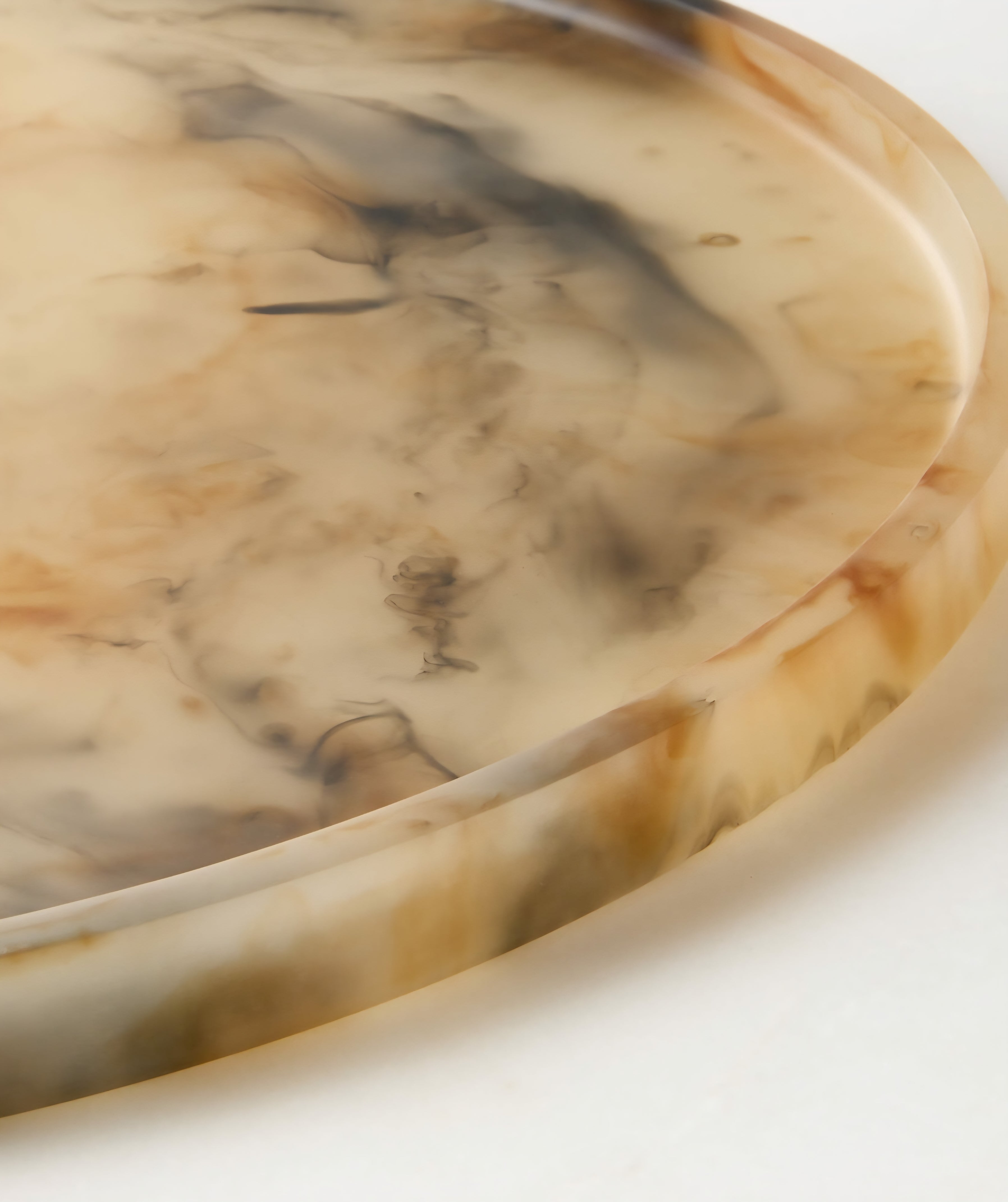 THE ONE × Faux Horn — Round Resin Decorative Tray