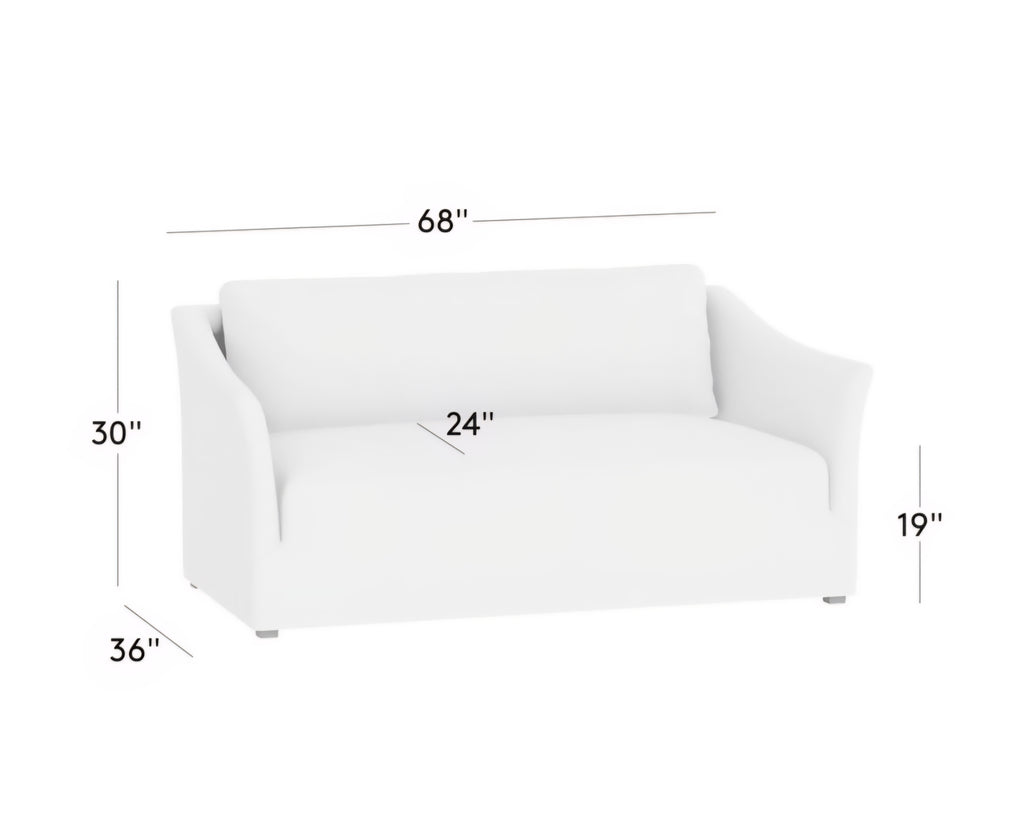 THE ONE × Bristol — Cognac Slipcovered Performance Linen Sofa