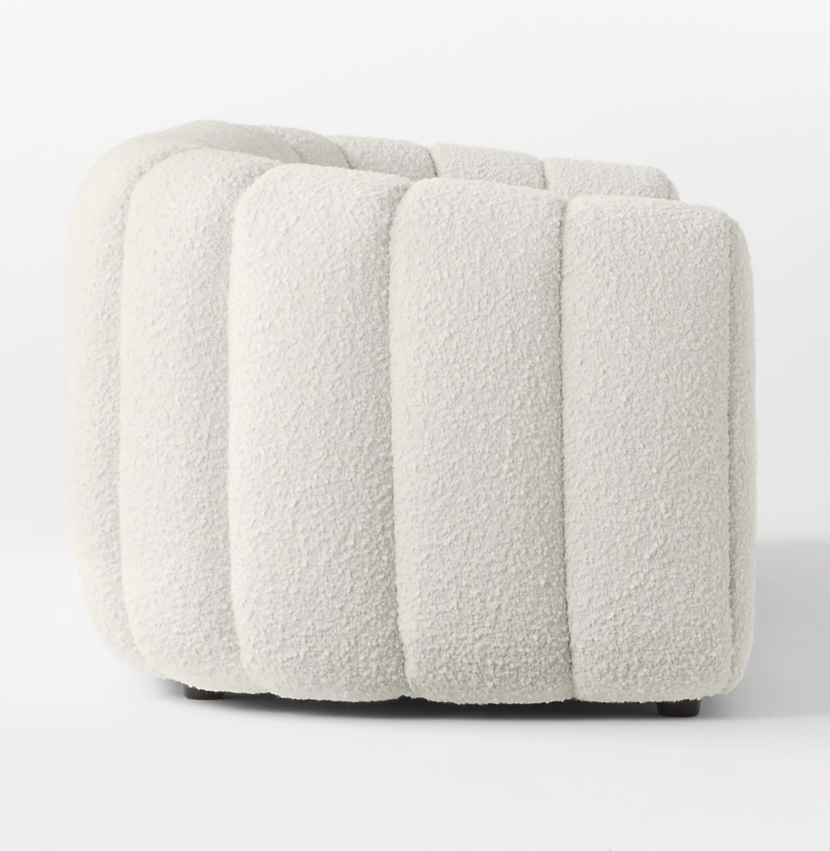 THE ONE × Fitz — Channeled White Boucle Loveseat