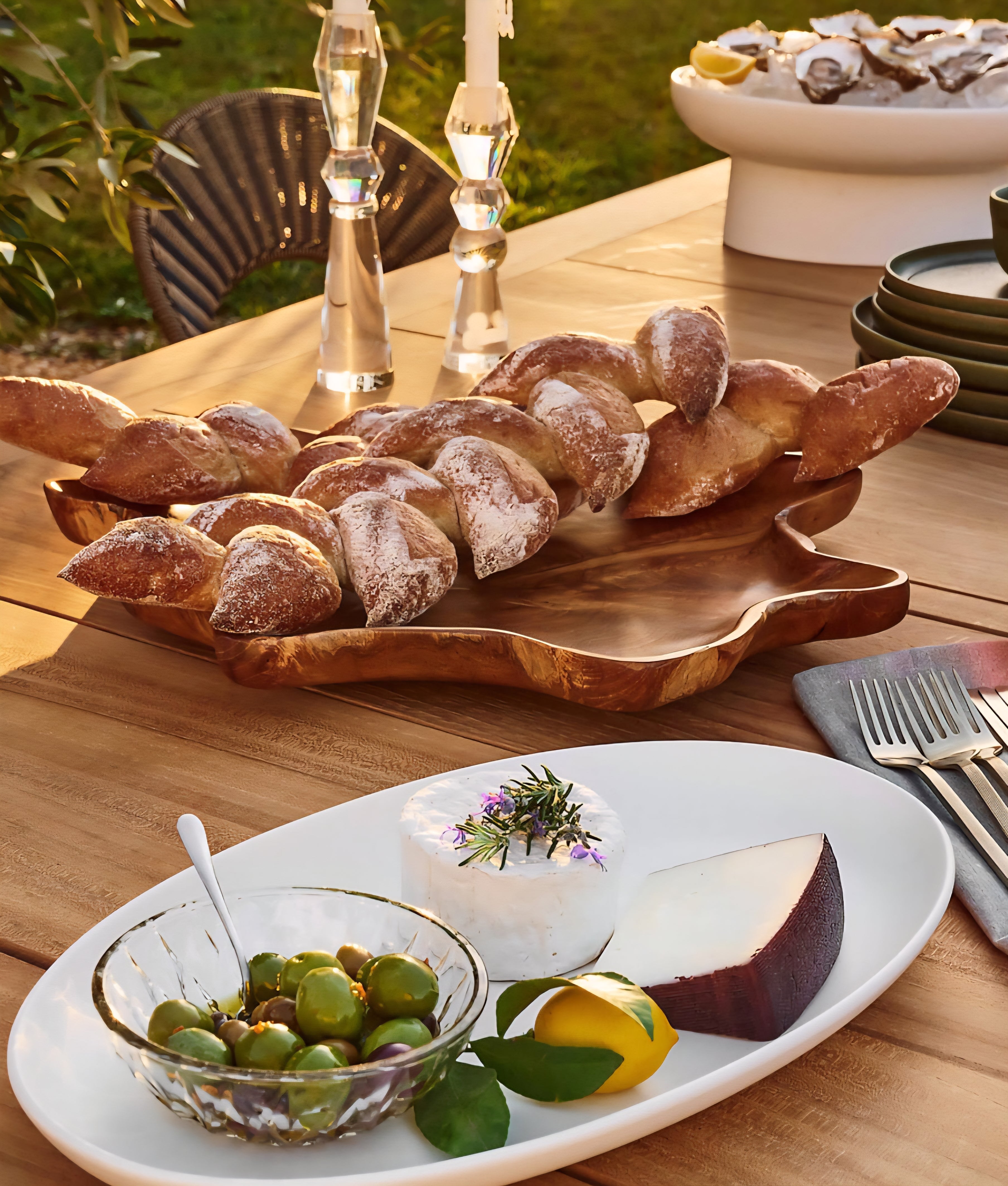 THE ONE × Mori — Matte White Pedestal Serving Bowl