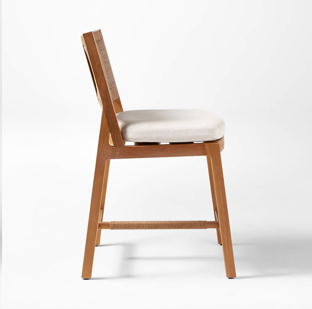 THE ONE × Roc — Teak and Rattan Stool