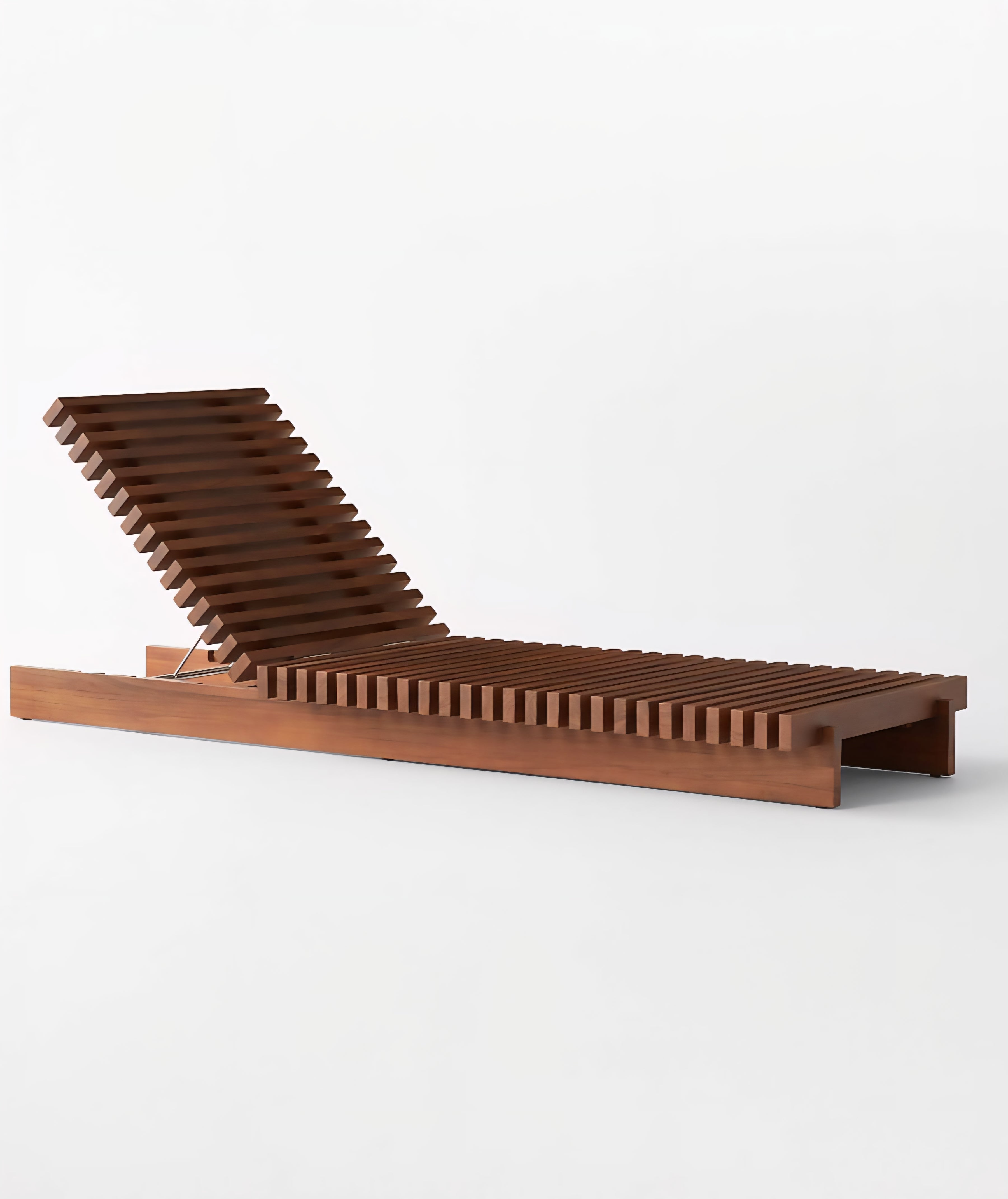 THE ONE × Taiko — Stained Teak Outdoor Sun Lounger with Sunbrella® Cushions