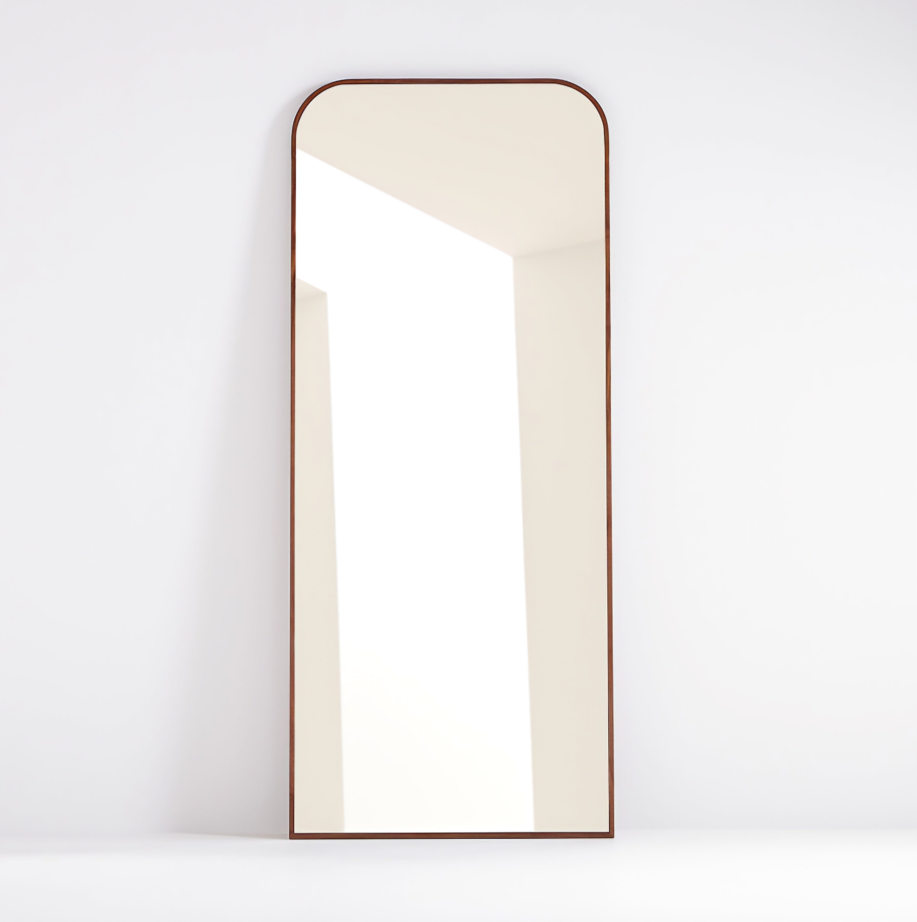 THE ONE × Edge — Walnut Arch Rectangle Floor Mirror
