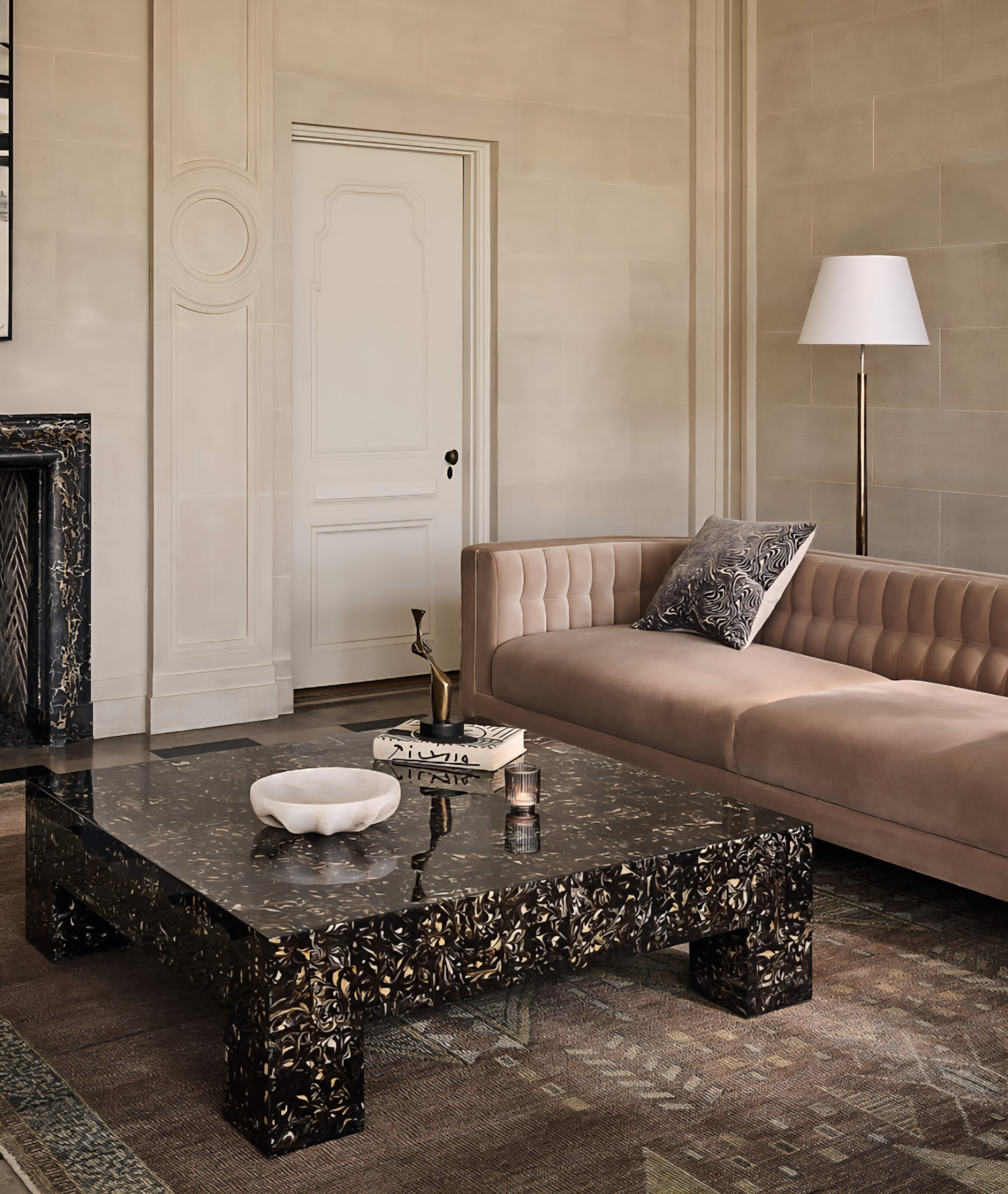 THE ONE × Ambroise — Light Taupe Velvet Sofa