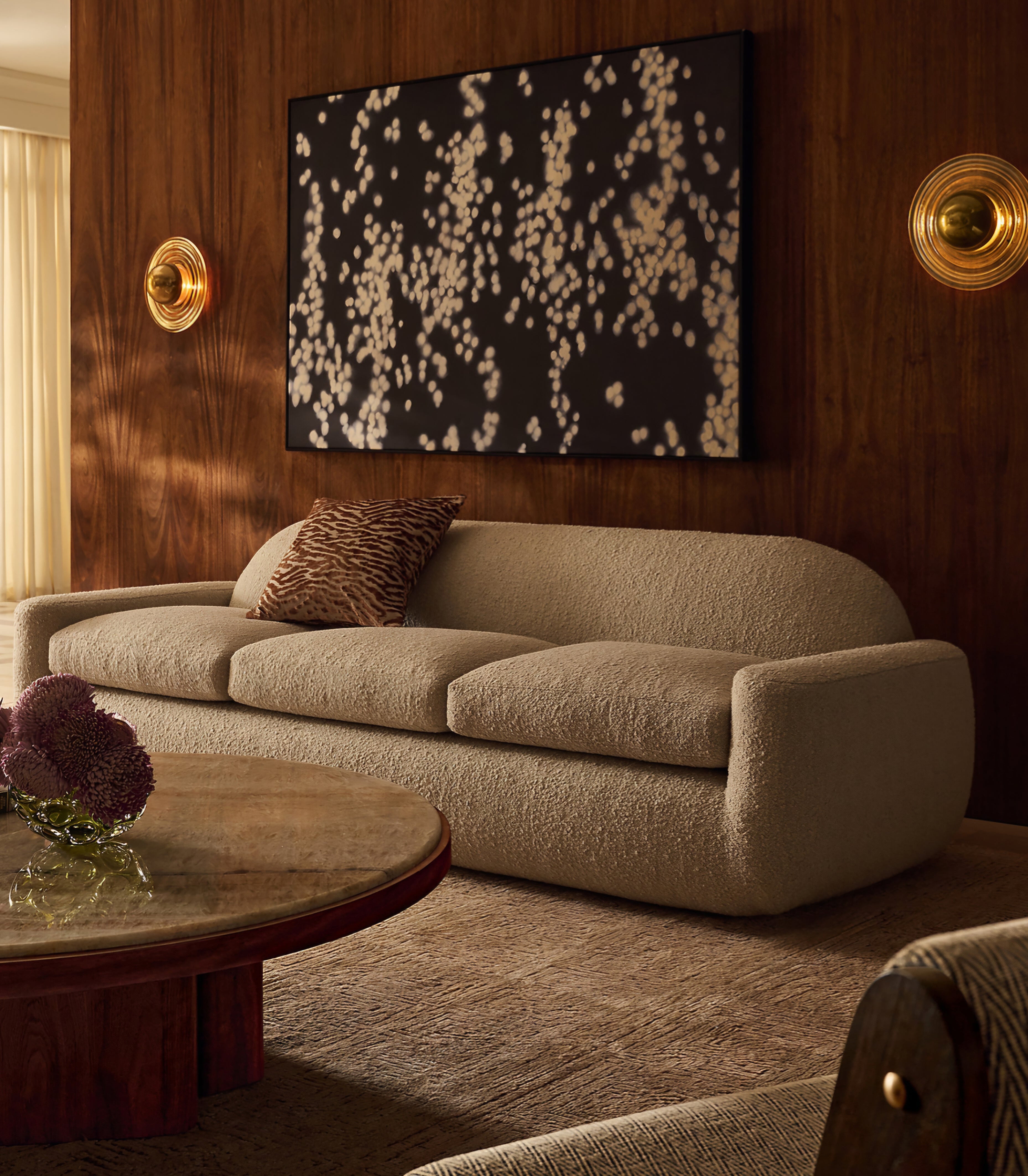 THE ONE × Aldine — Ivory Boucle Textured Sofa