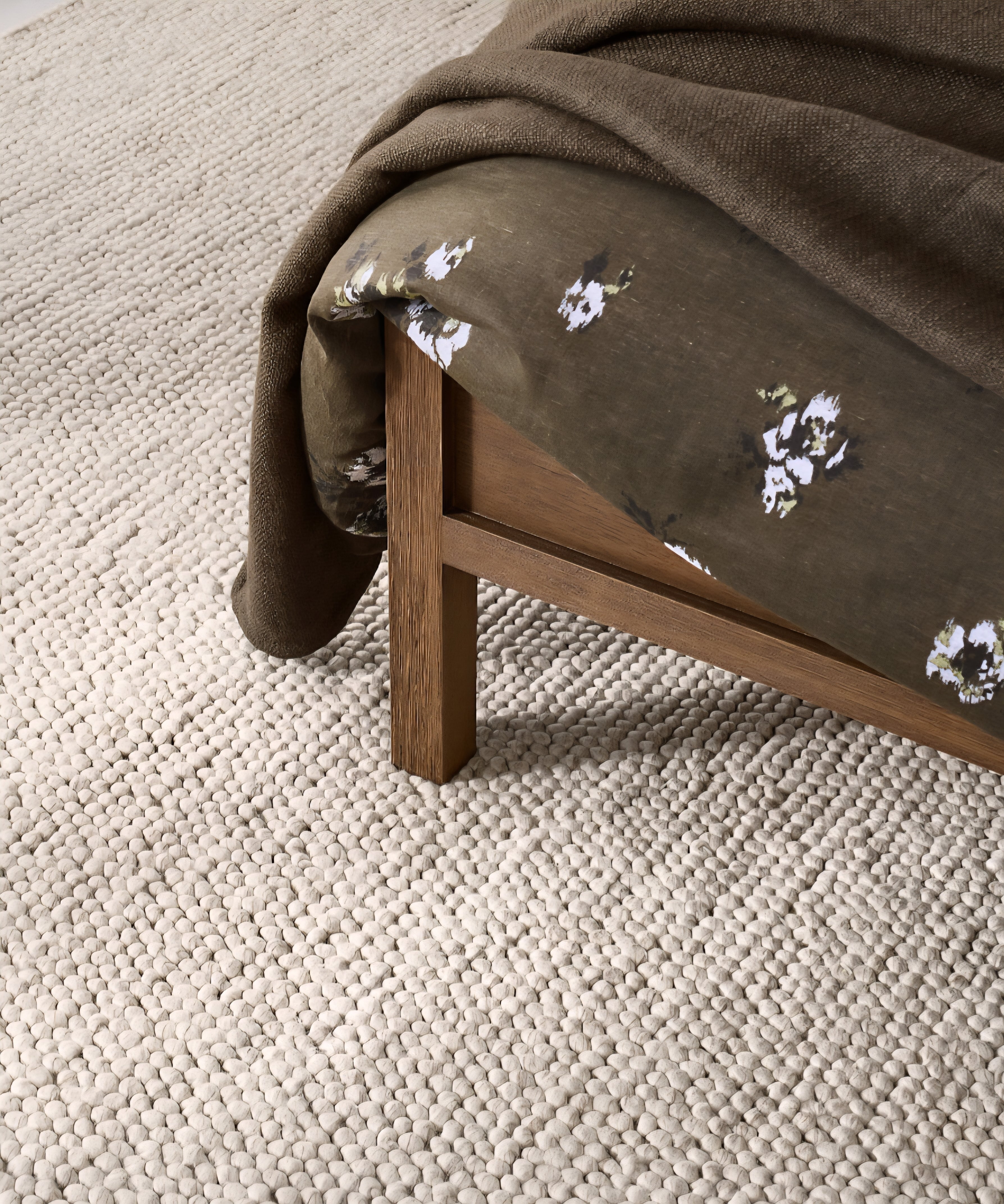 THE ONE × Orly — Wool Blend Handwoven Ivory Area Rug (12'x15')