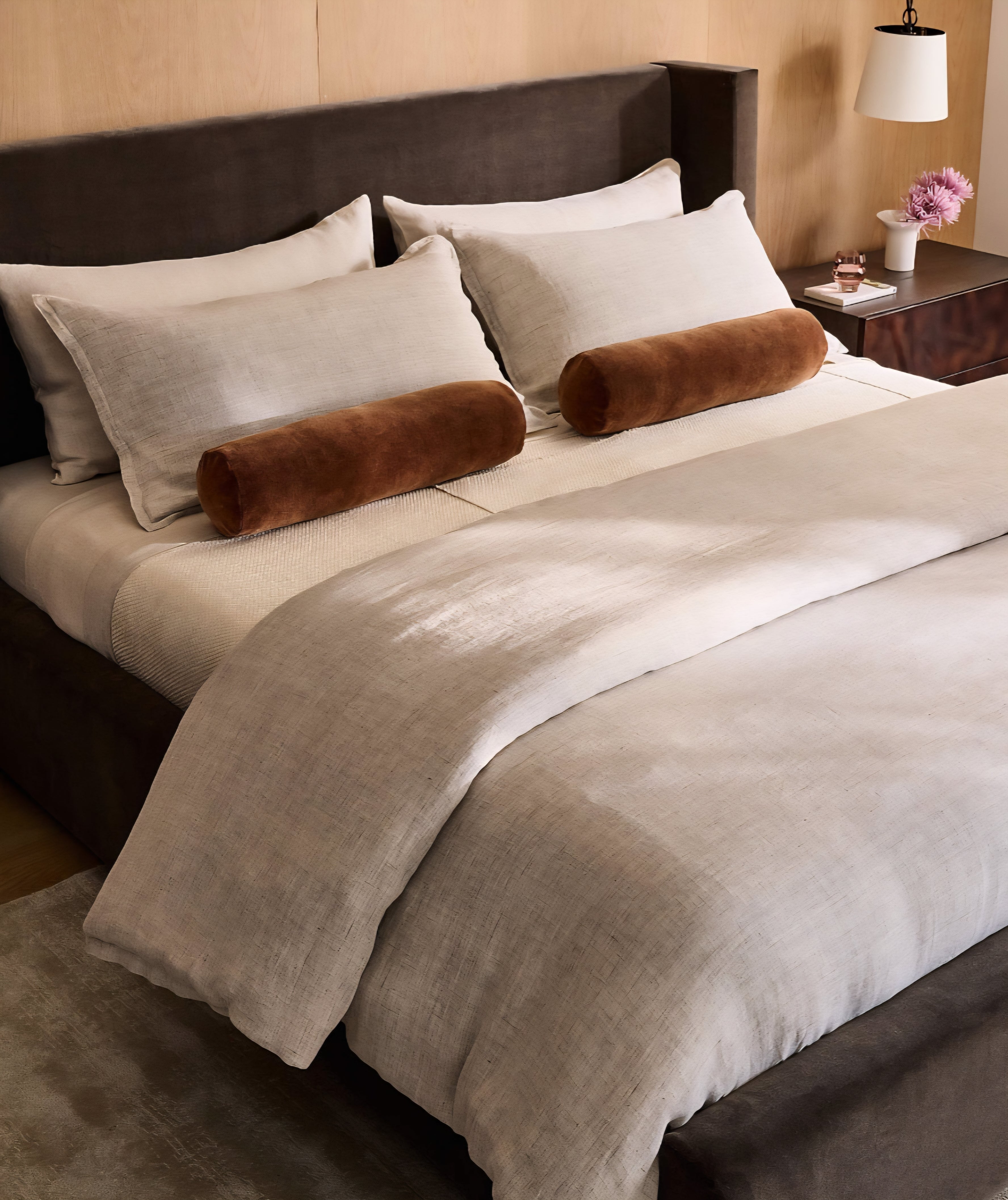 THE ONE × Russell — Velvet Upholstered Queen Storage Bed