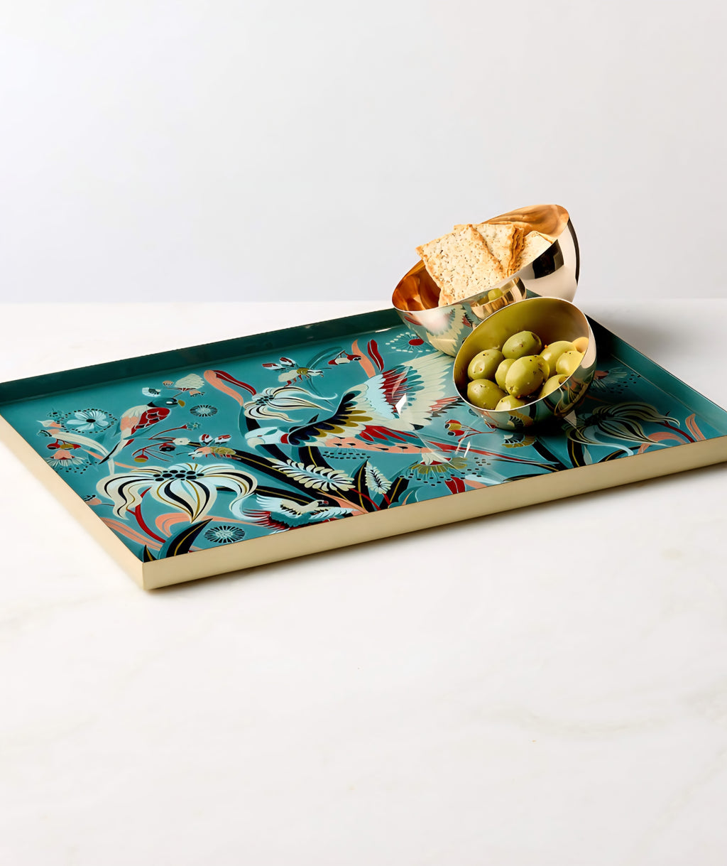 THE ONE × Le Paradis — Rectangular Stainless Steel and Enamel Serving Tray