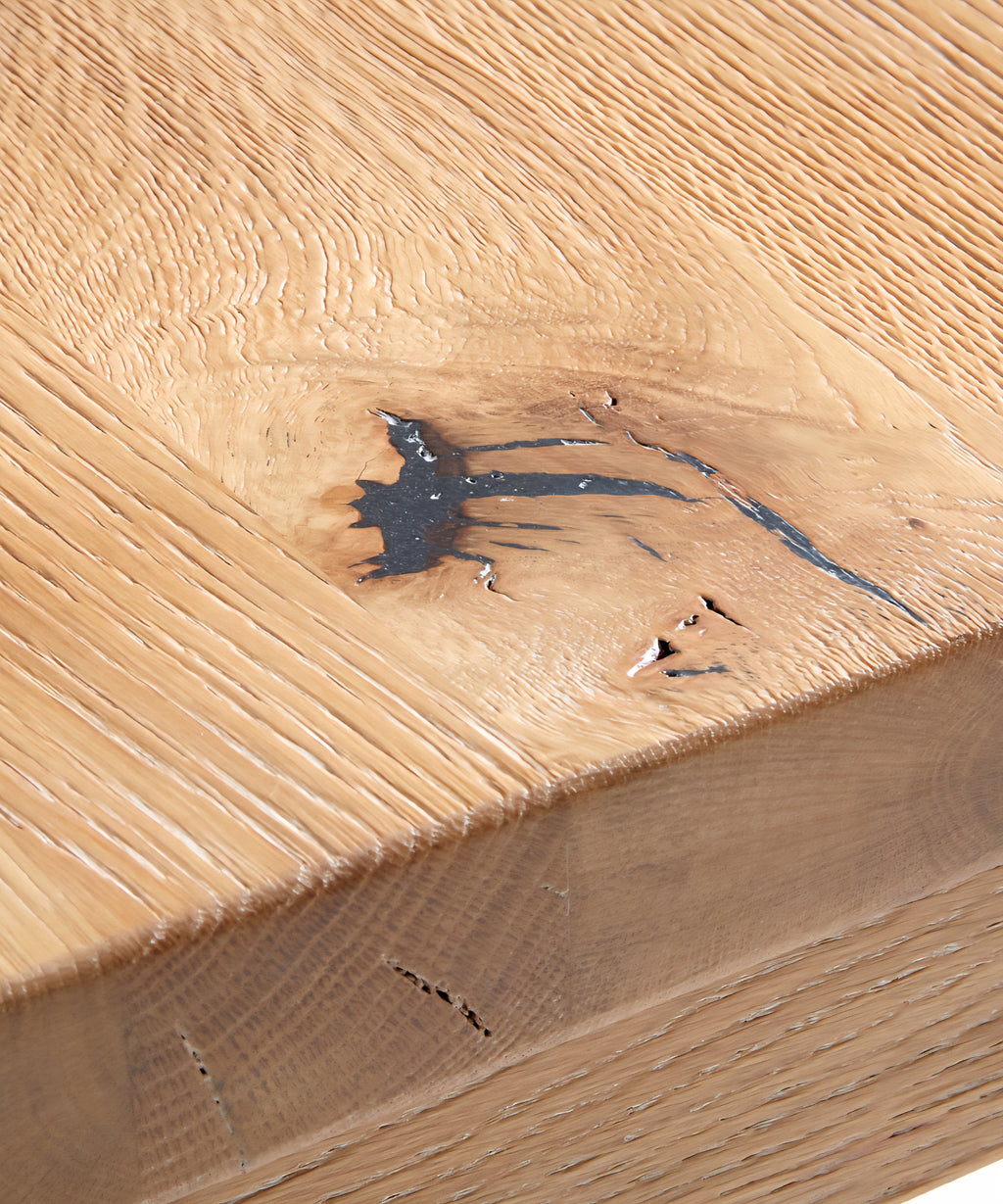 THE ONE × Terra — Natural Oak Wood Desk with Power Outlets (54")
