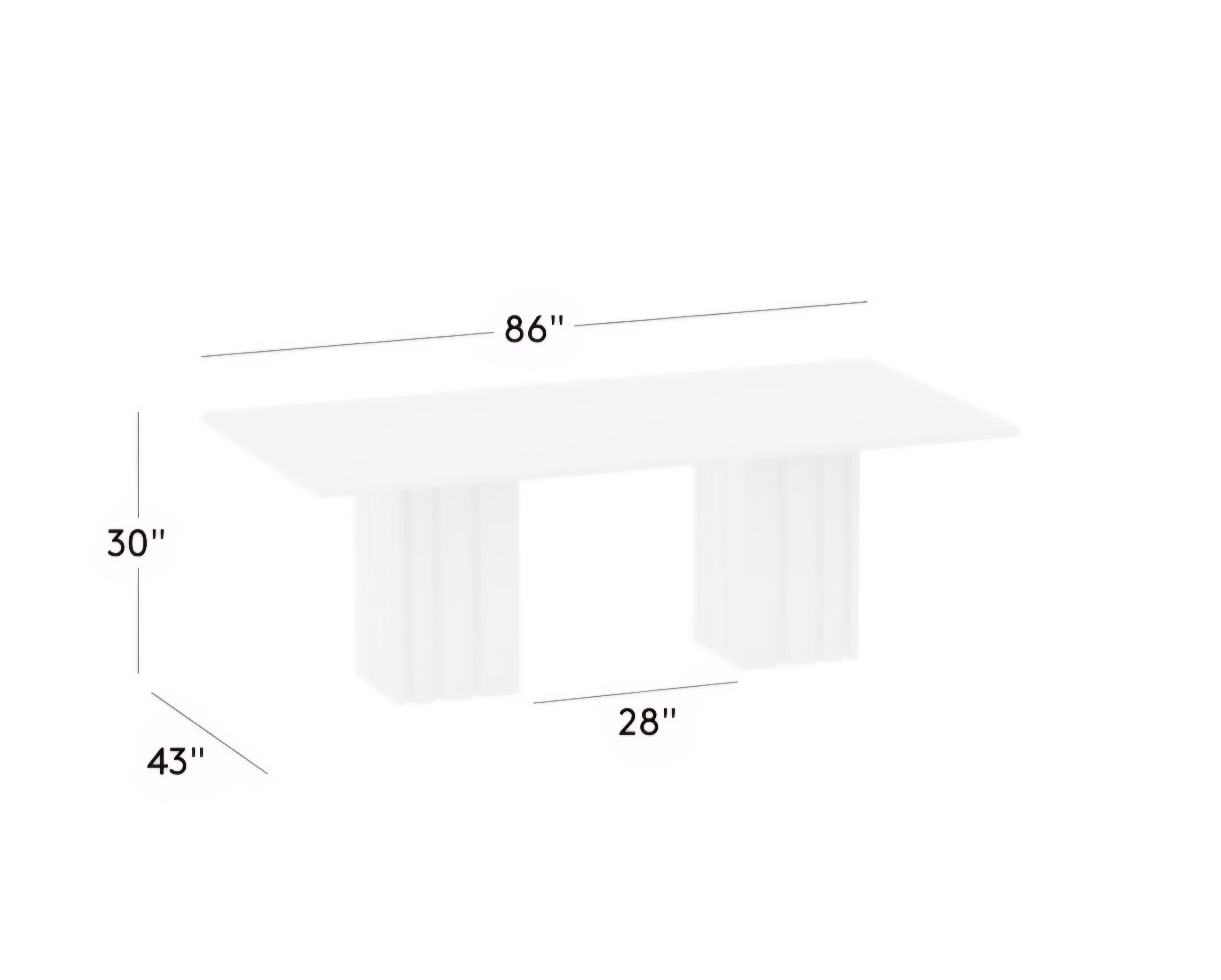 THE ONE × Black Concrete Dining Table