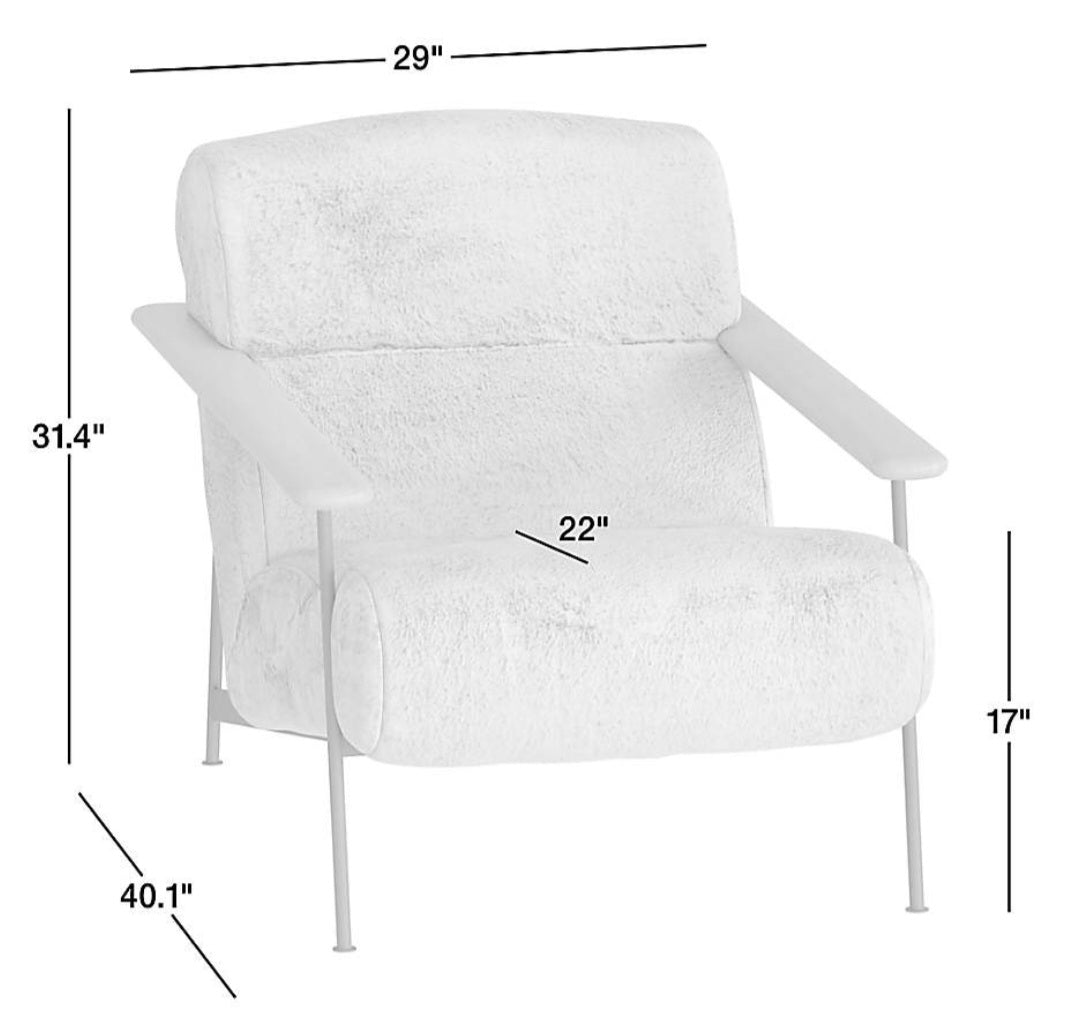 THE ONE × Chalet — Faux Fur Accent Chair