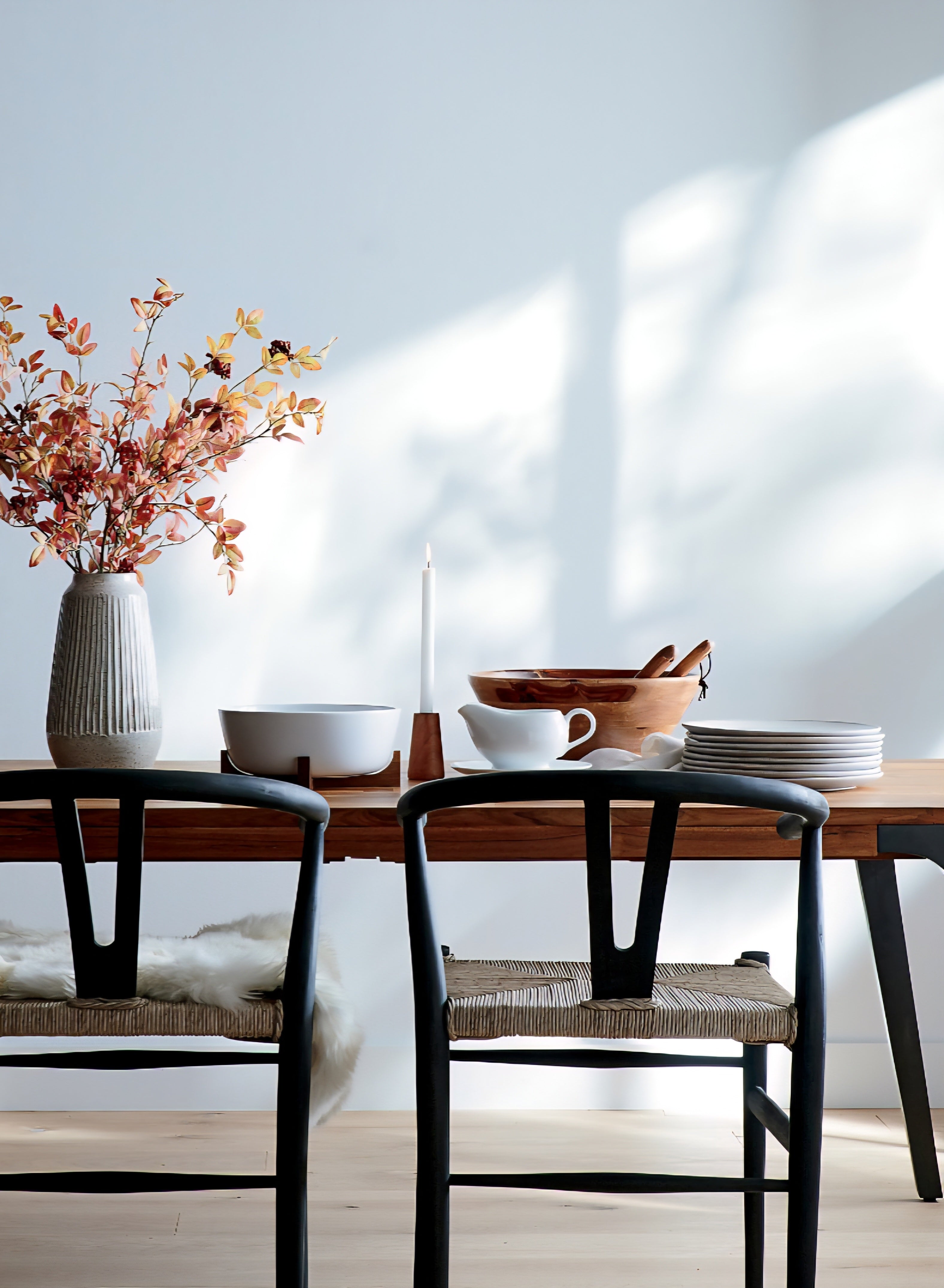 THE ONE × Crescent — Black Wood Wishbone Dining Chair