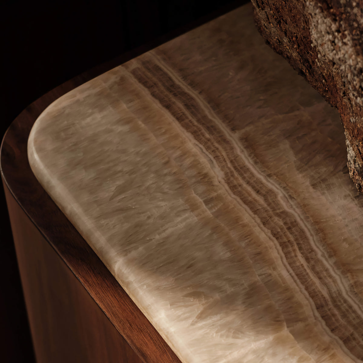 THE ONE × Rio — Onyx and Walnut Media Console