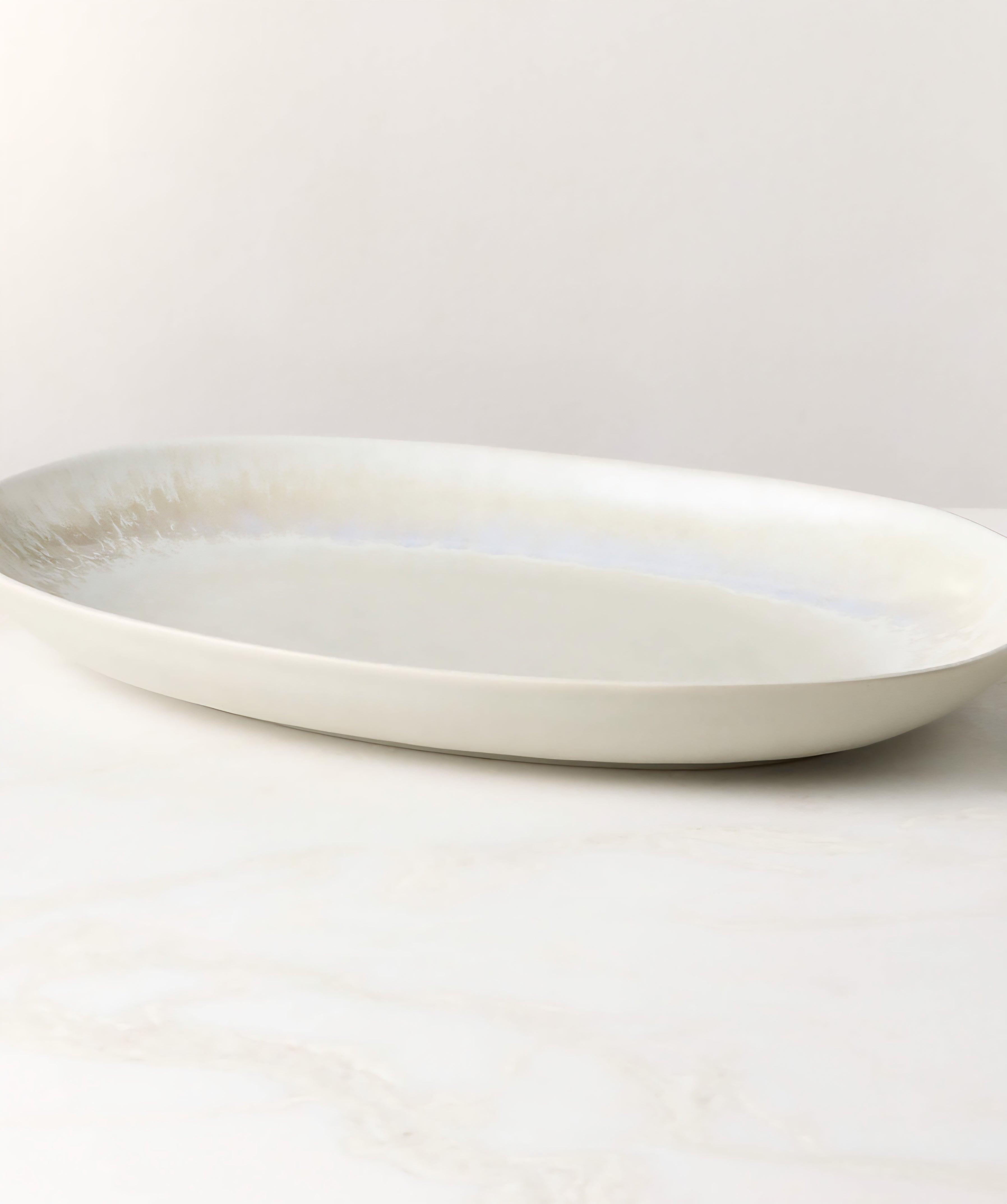 THE ONE × Drift — Oval Black Serving Platter with Reactive Glaze
