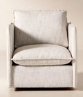 THE ONE × Corroy — Natural Linen Swivel Chair