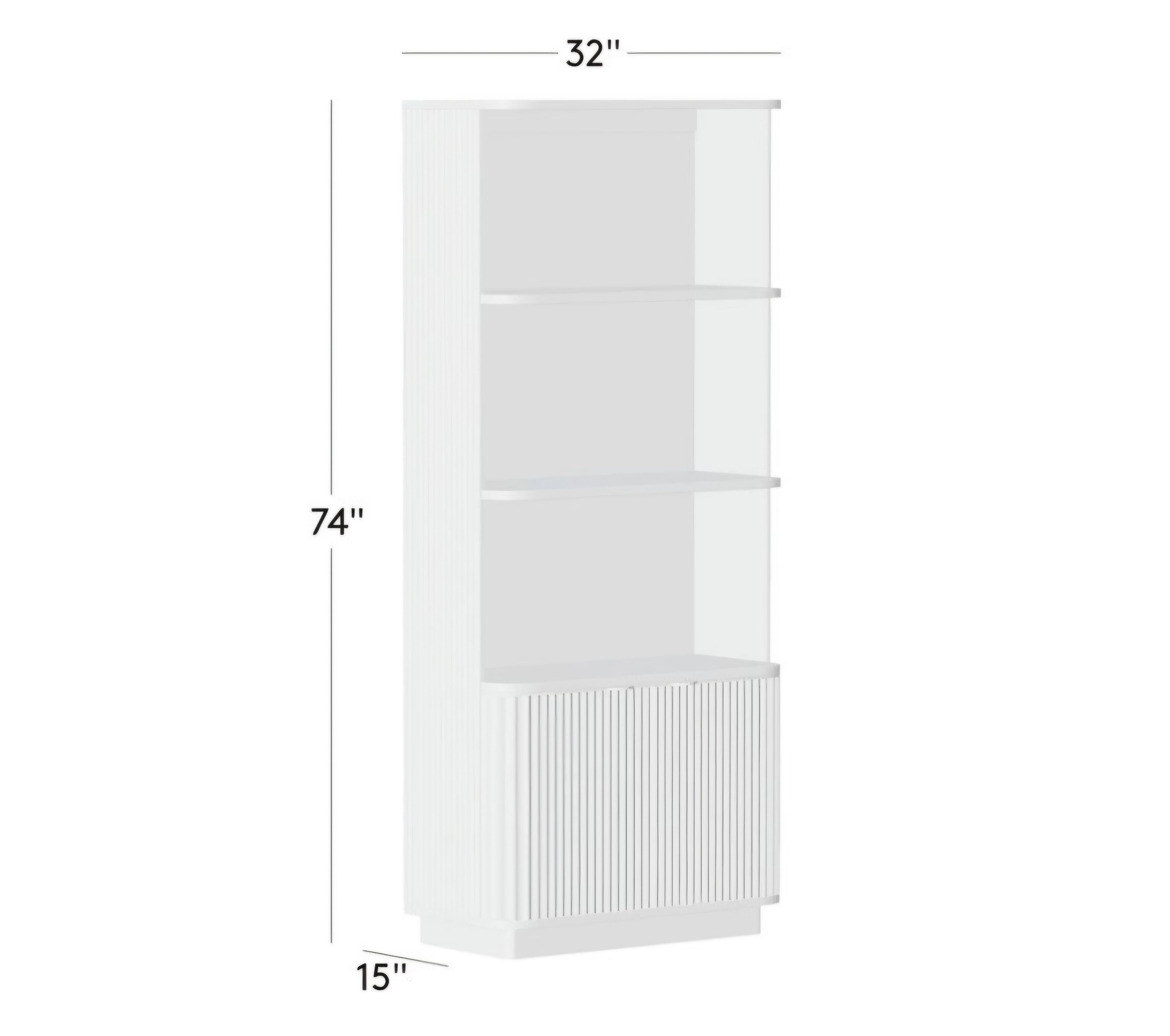 THE ONE × Davison — Fluted Dark Oak Bookcase
