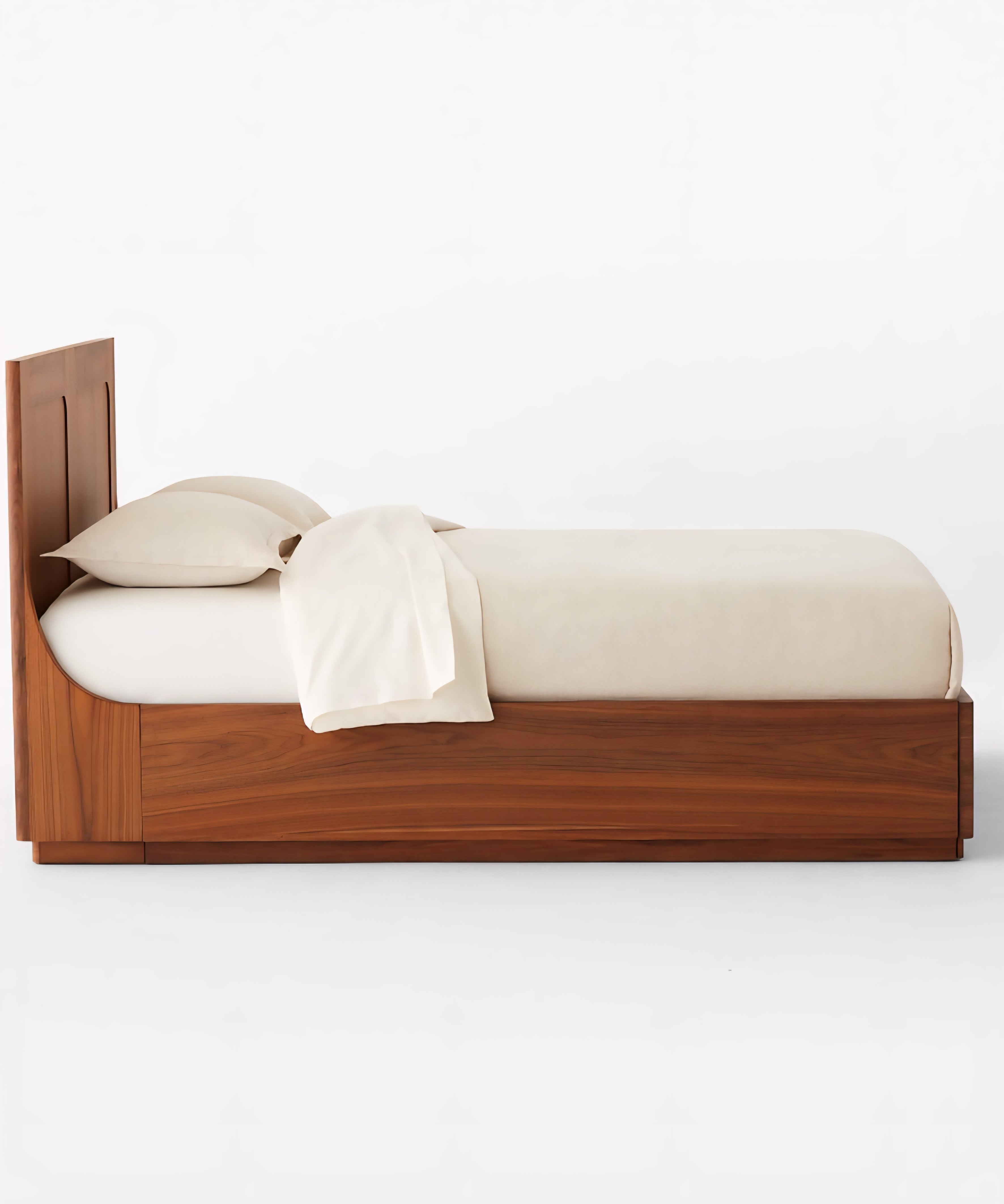 THE ONE × Montero — Walnut Wood King Storage Bed
