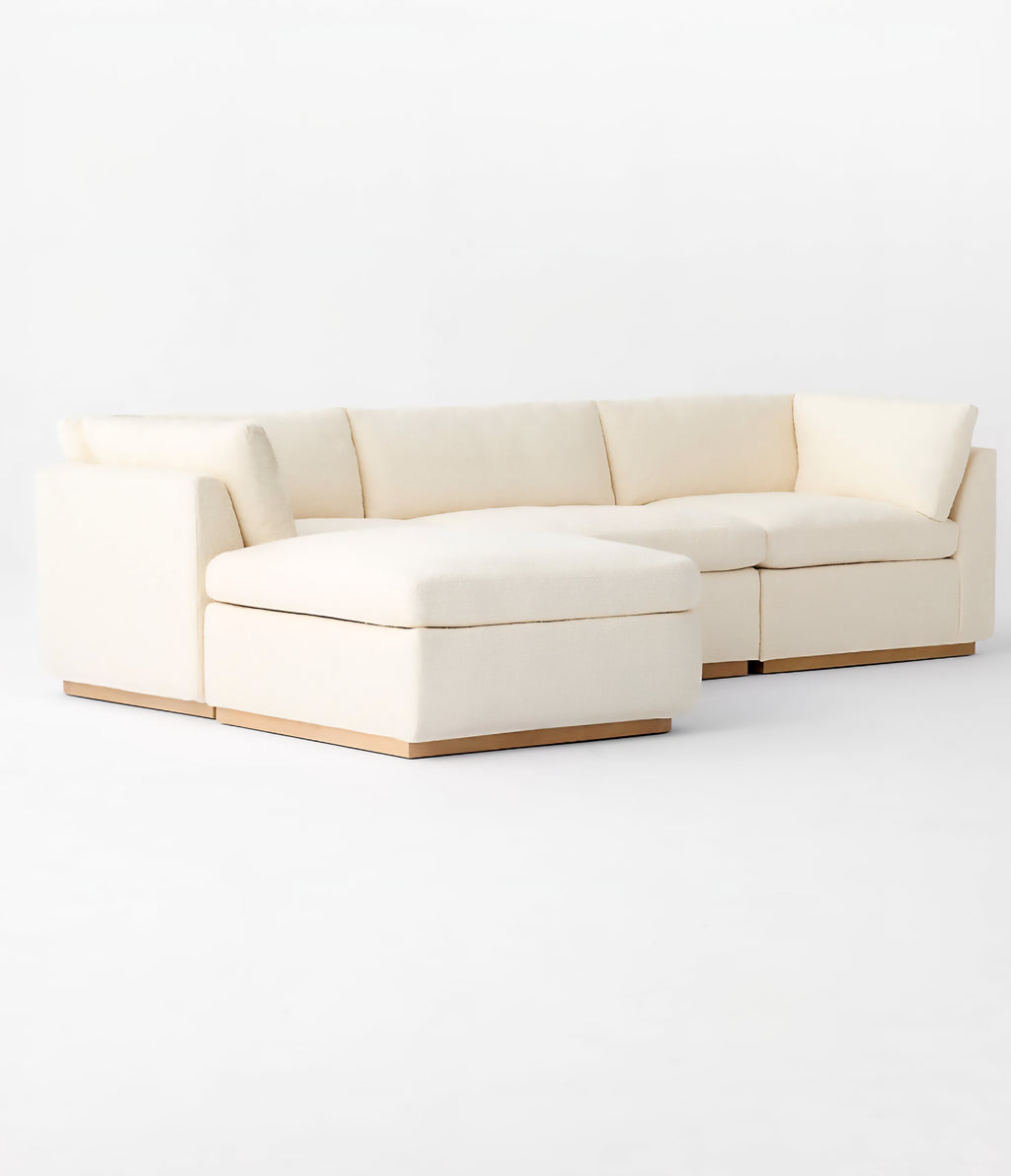 THE ONE × Stormo — Ivory Boucle Sectional Sofa